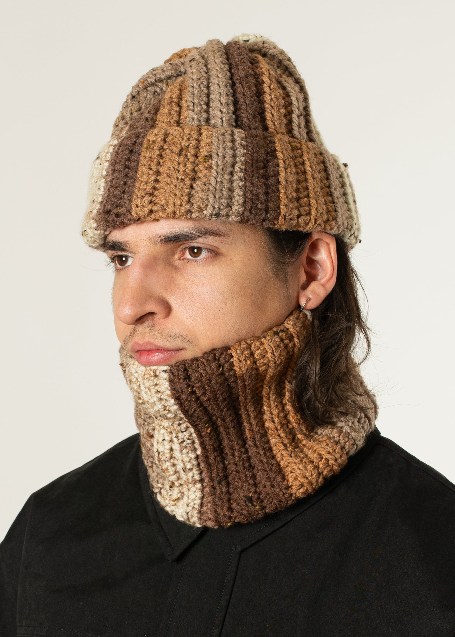Hat/Neckwarmer/Handmade Neck Warmer - Luxury Faux Fur in Winters Frost - Pandemonium  main image 4