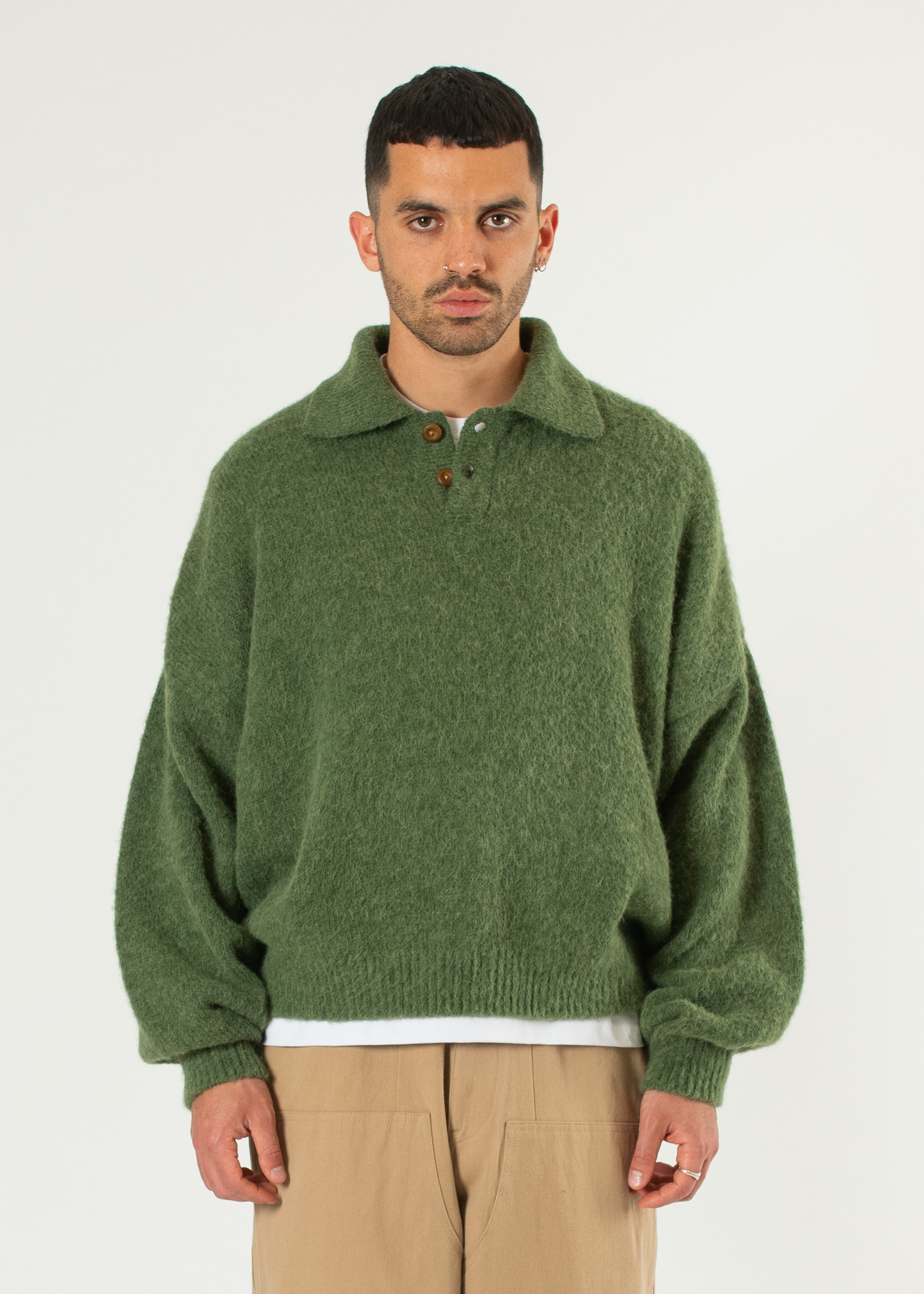 Alpaca Polo Sweater – Estudio Niksen