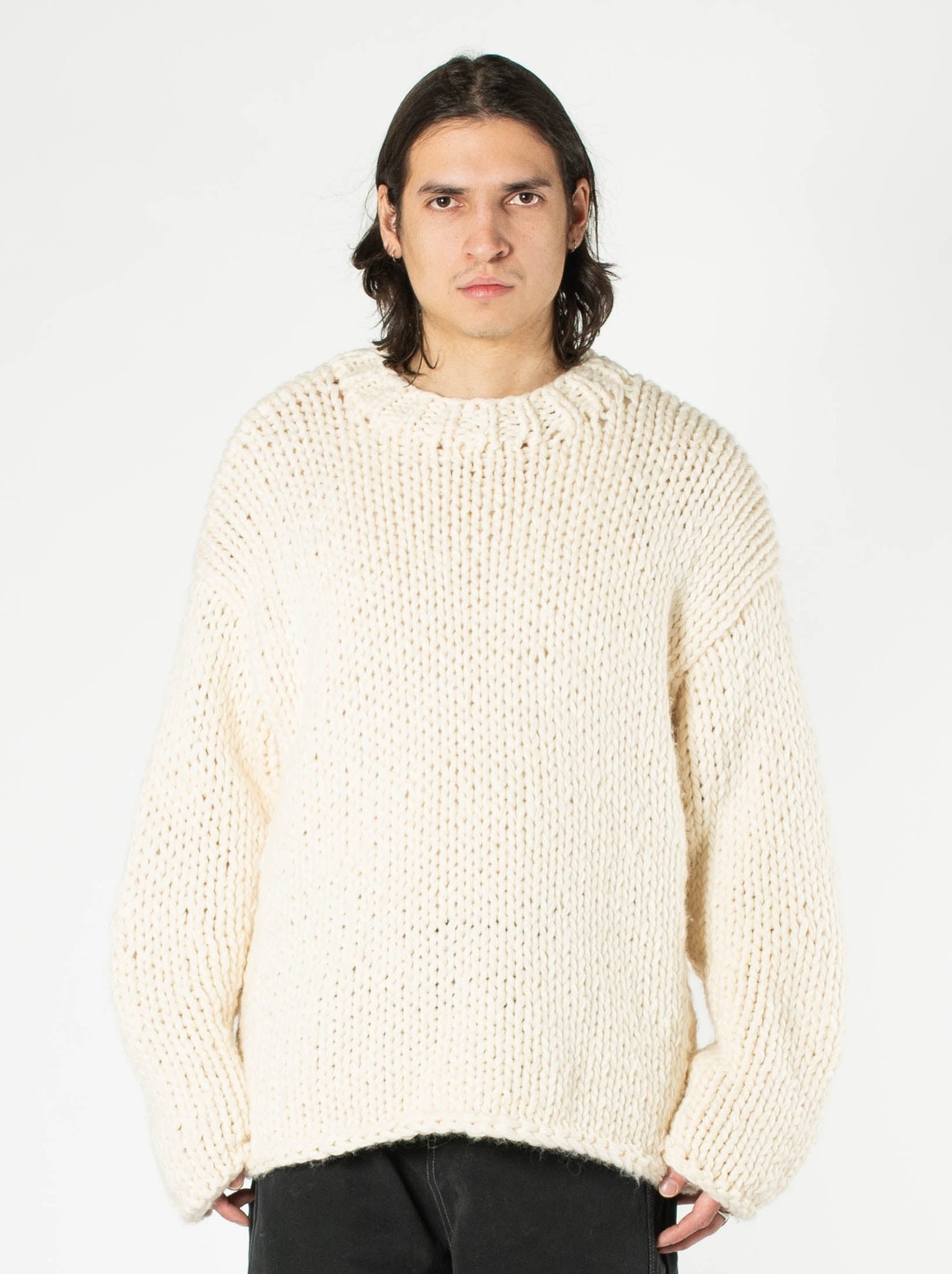 Heavy-gauge Crochet Sweater