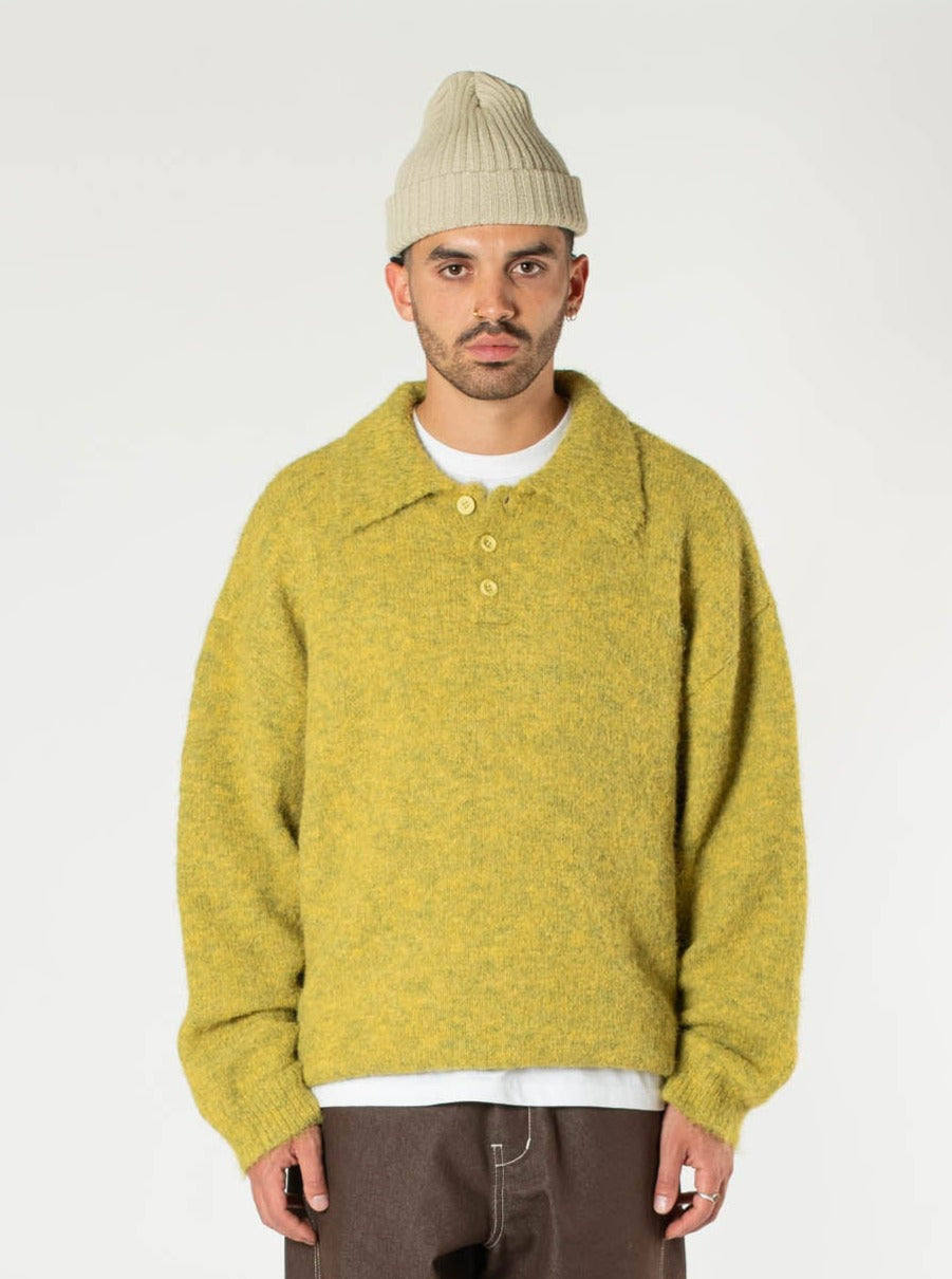 Three-button Polo Sweater