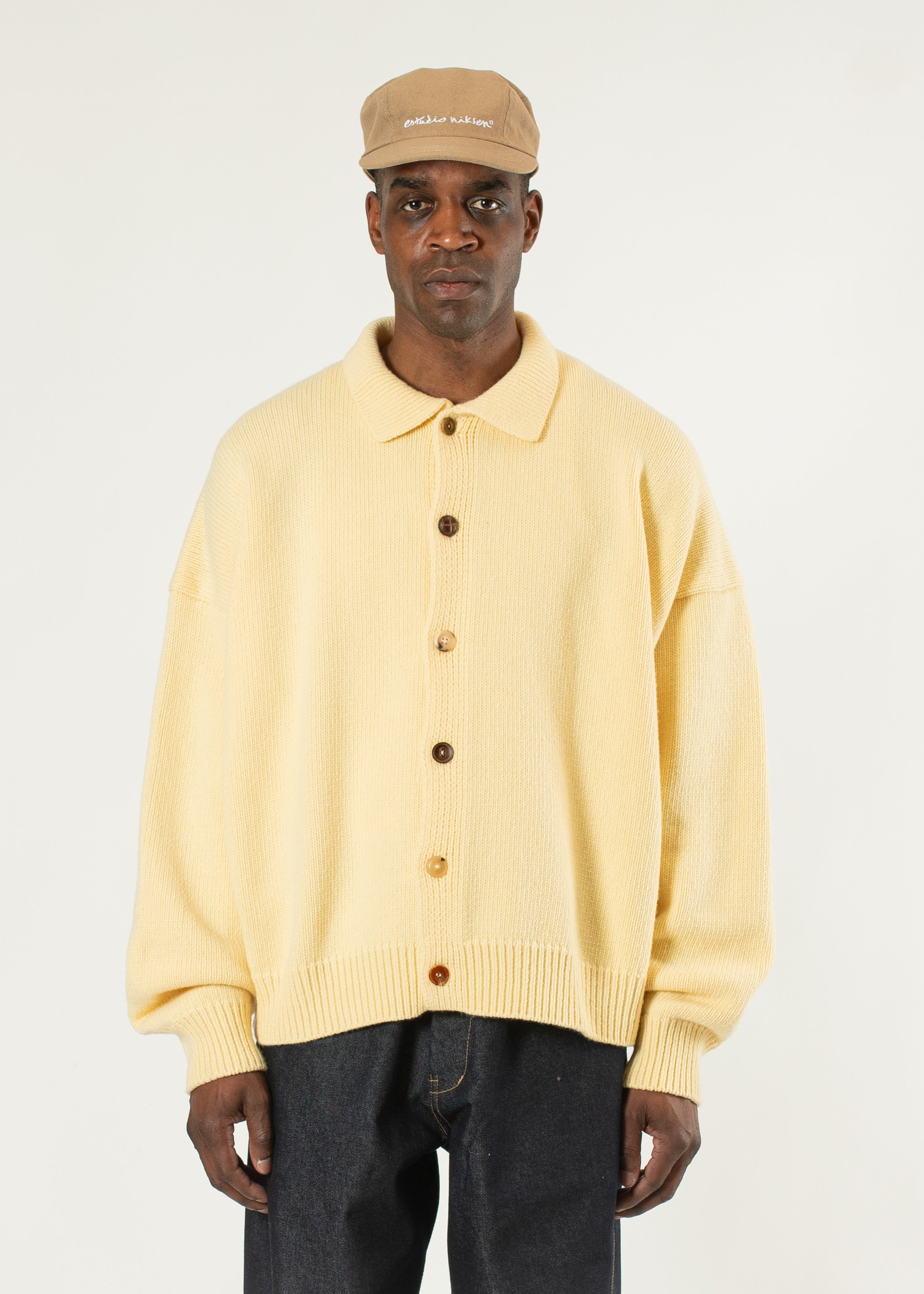 セオドリックディ THEODORIC.dy Shaggy Random Button Cardigan （OFF WHITE） Tweed Cardigan Jacket | Theory