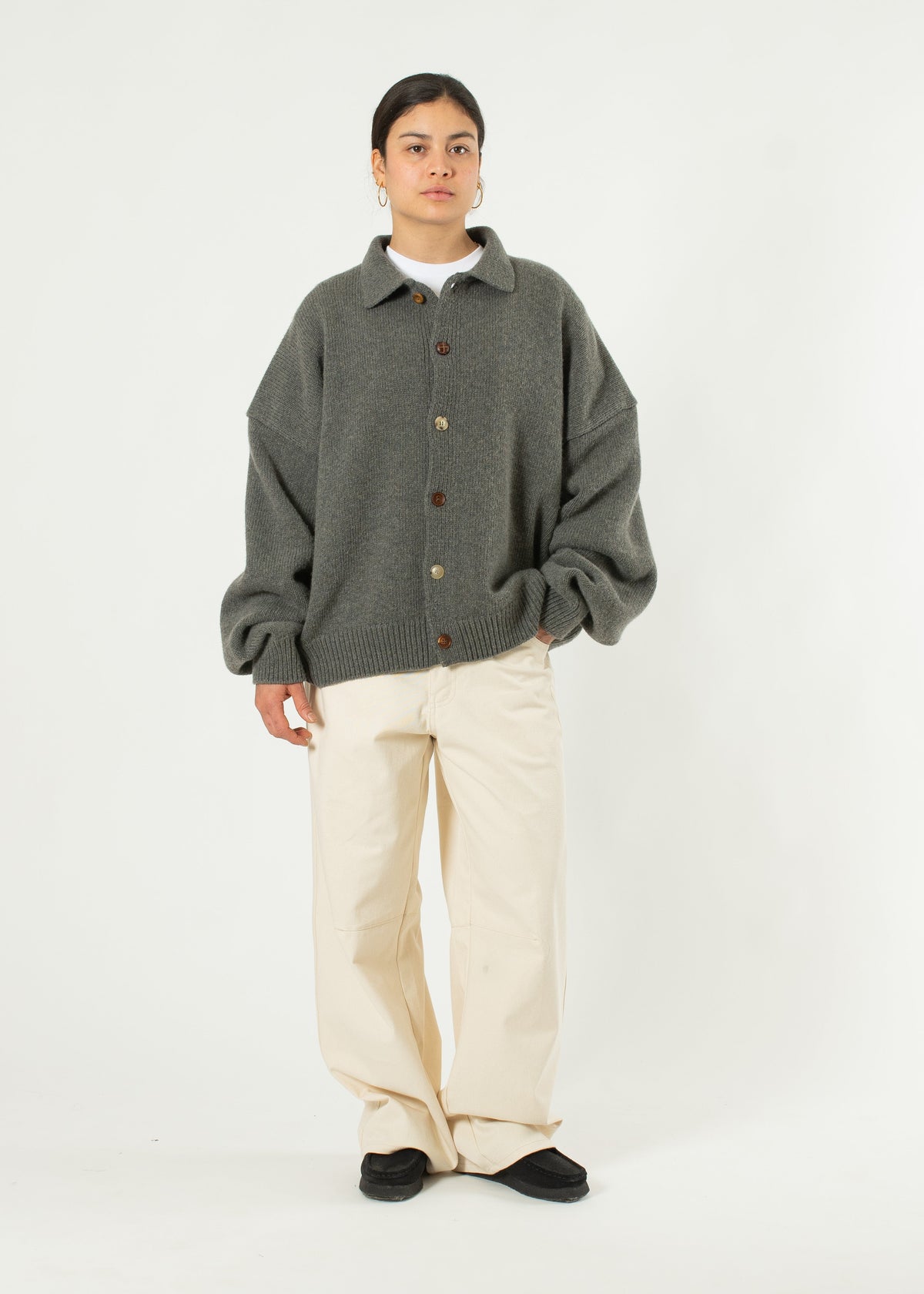 Mismatch Button Cardigan