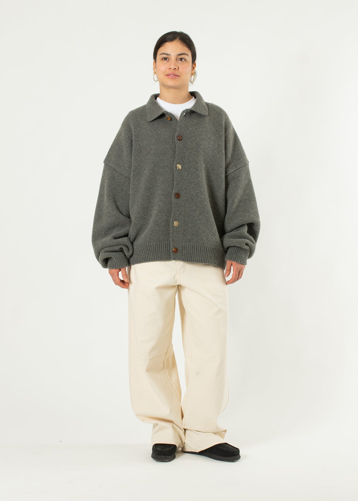 Mismatch Button Cardigan