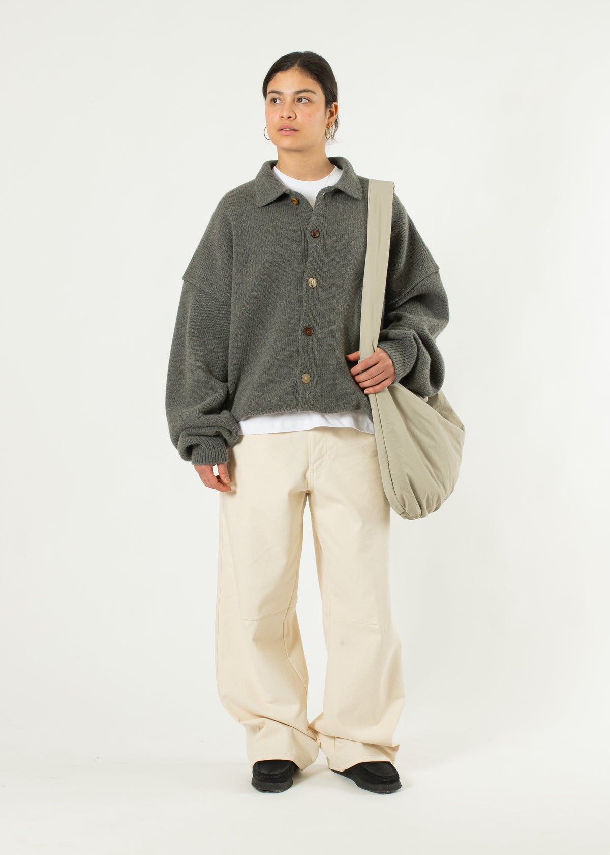 Mismatch Button Cardigan