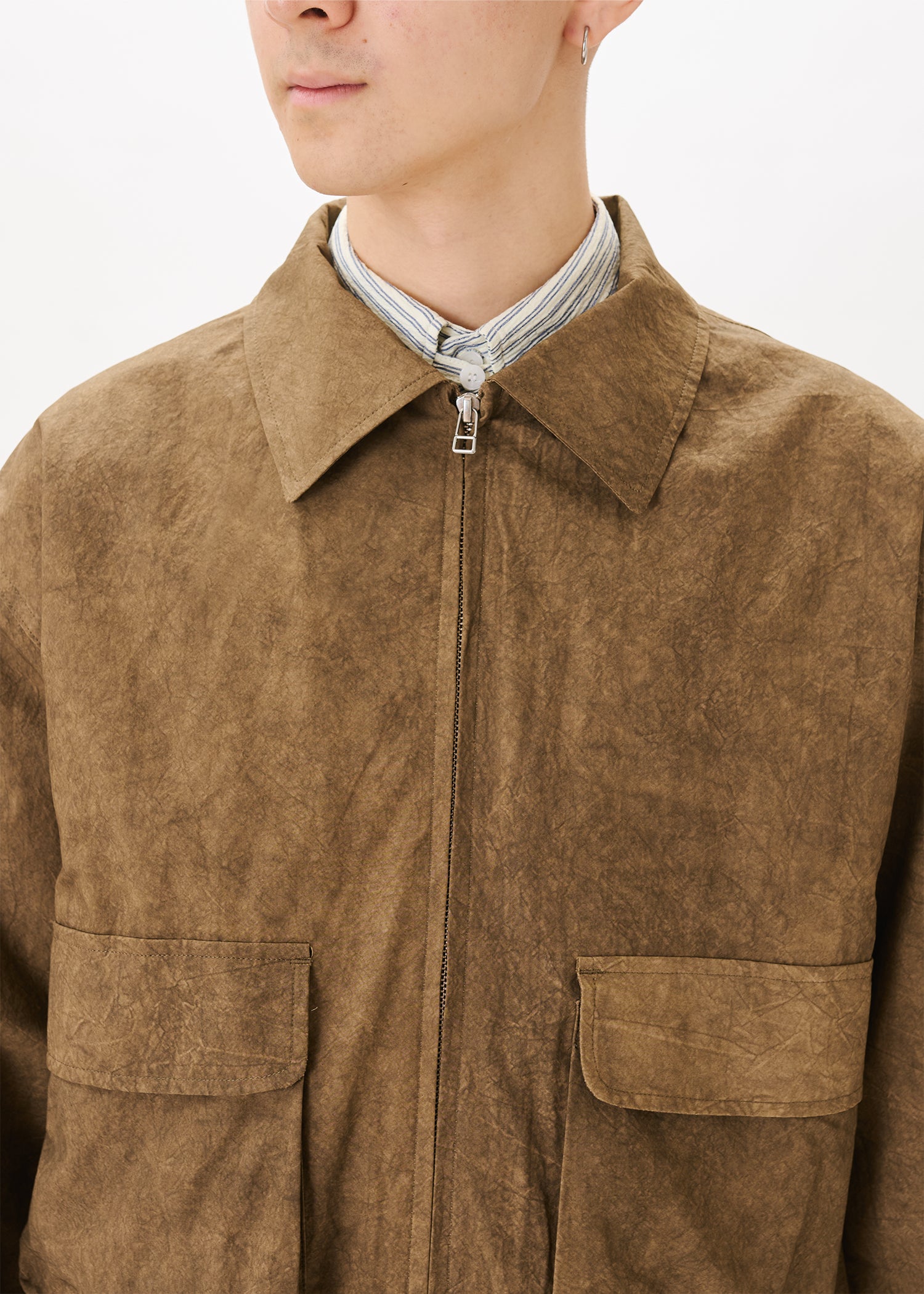 Acid-wash Bomber Jacket