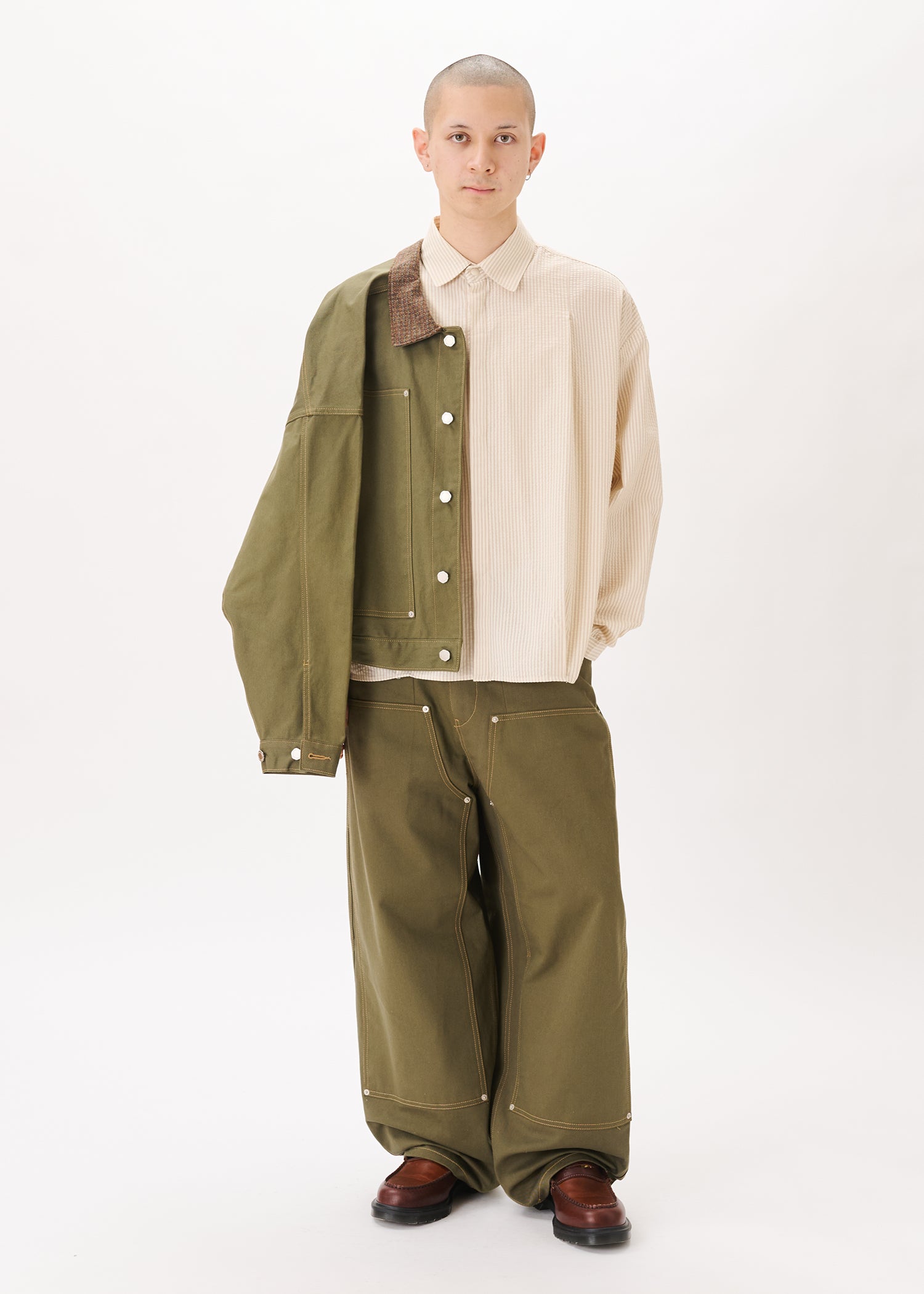 Boxy Pleated Shirt