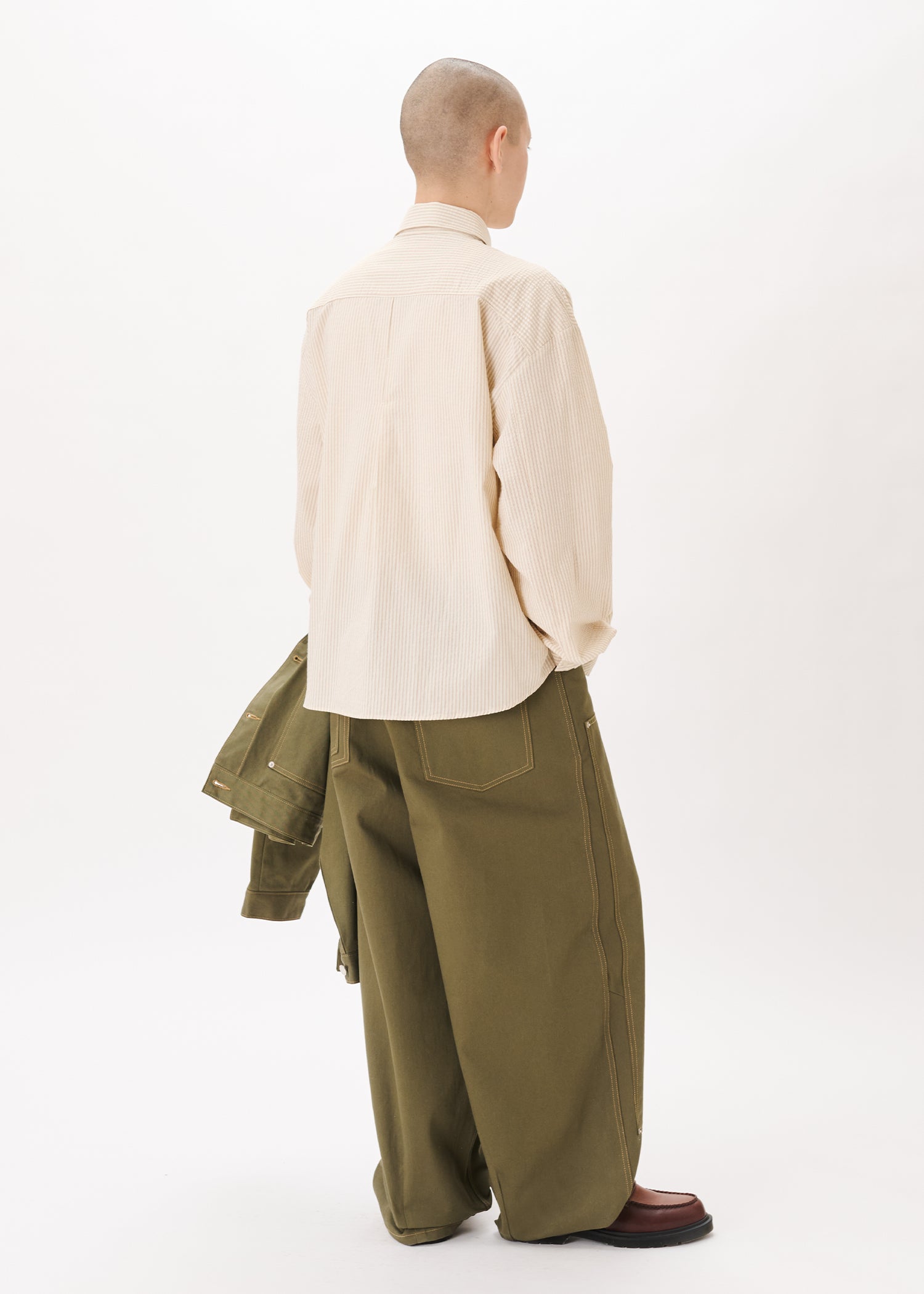 Boxy Pleated Shirt