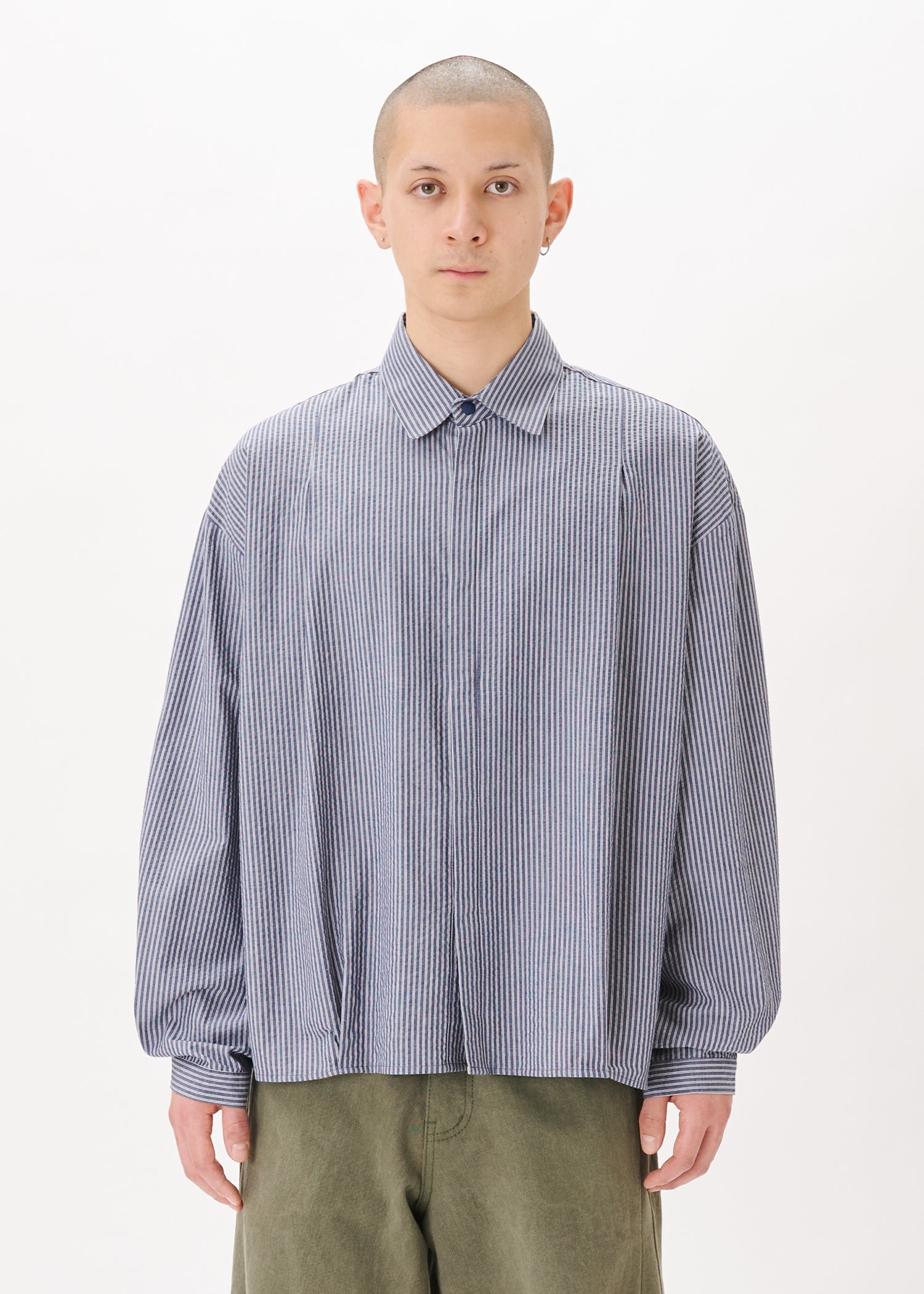 Boxy Pleated Shirt