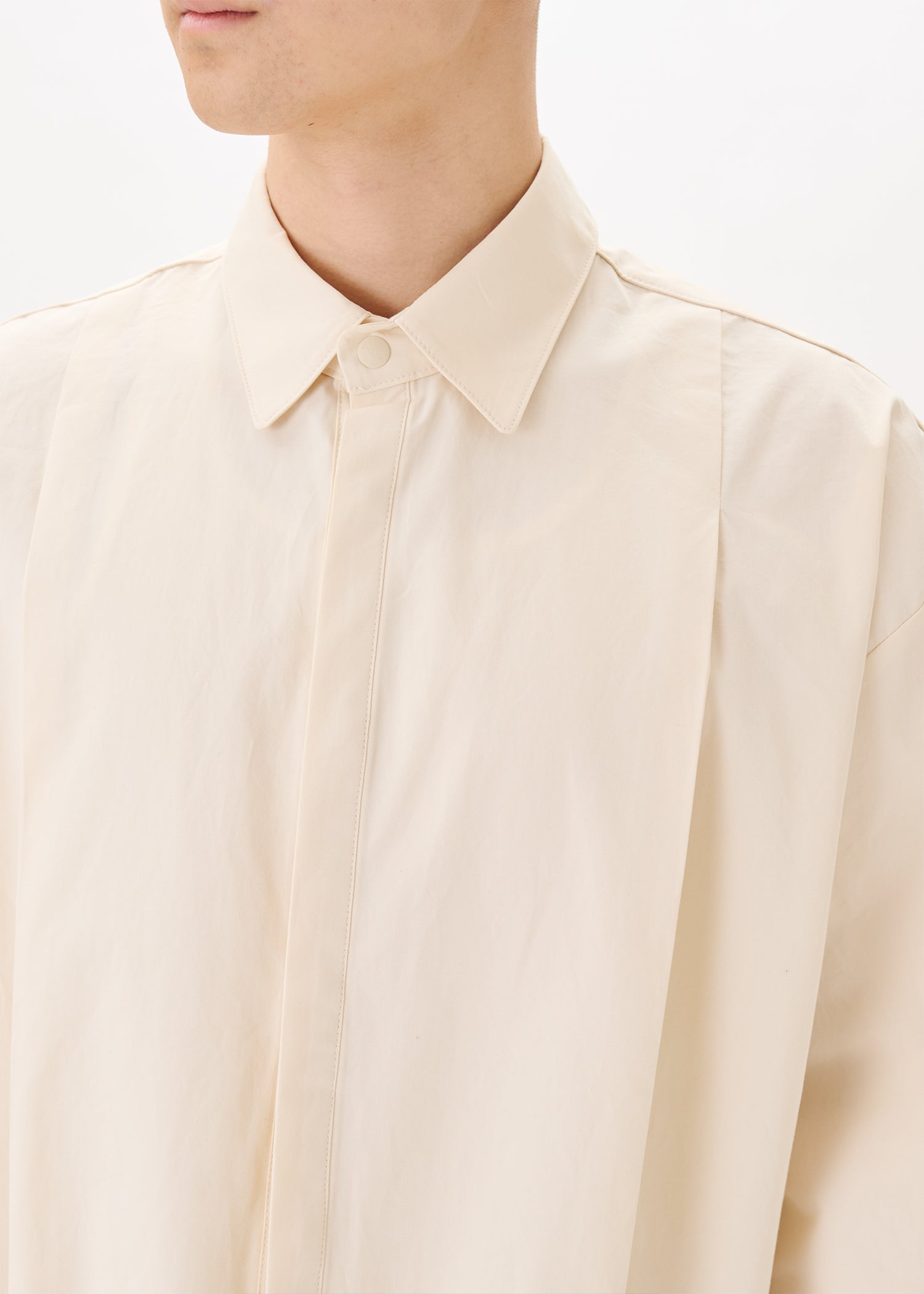 Boxy Pleated Shirt