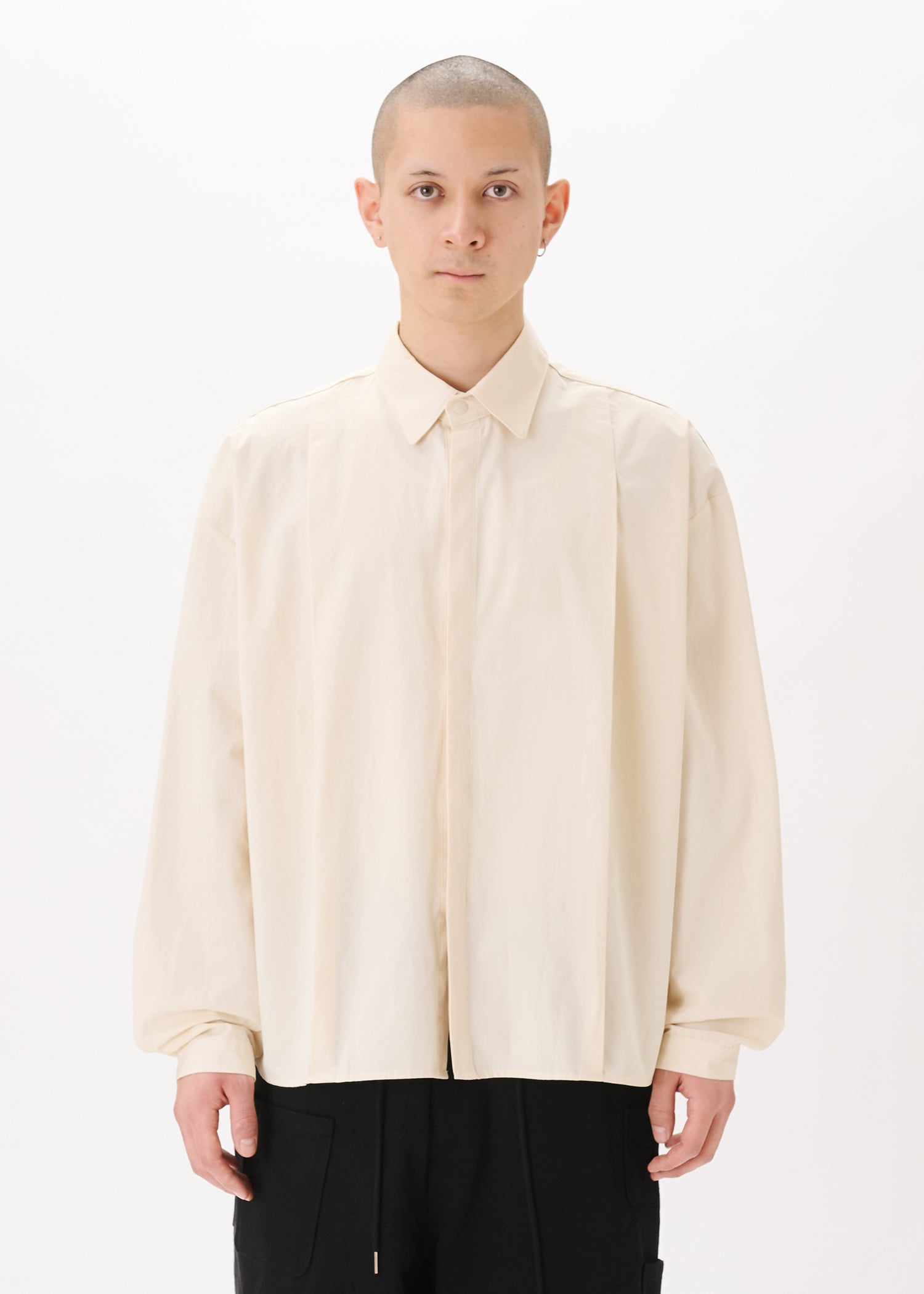 Boxy Pleated Shirt