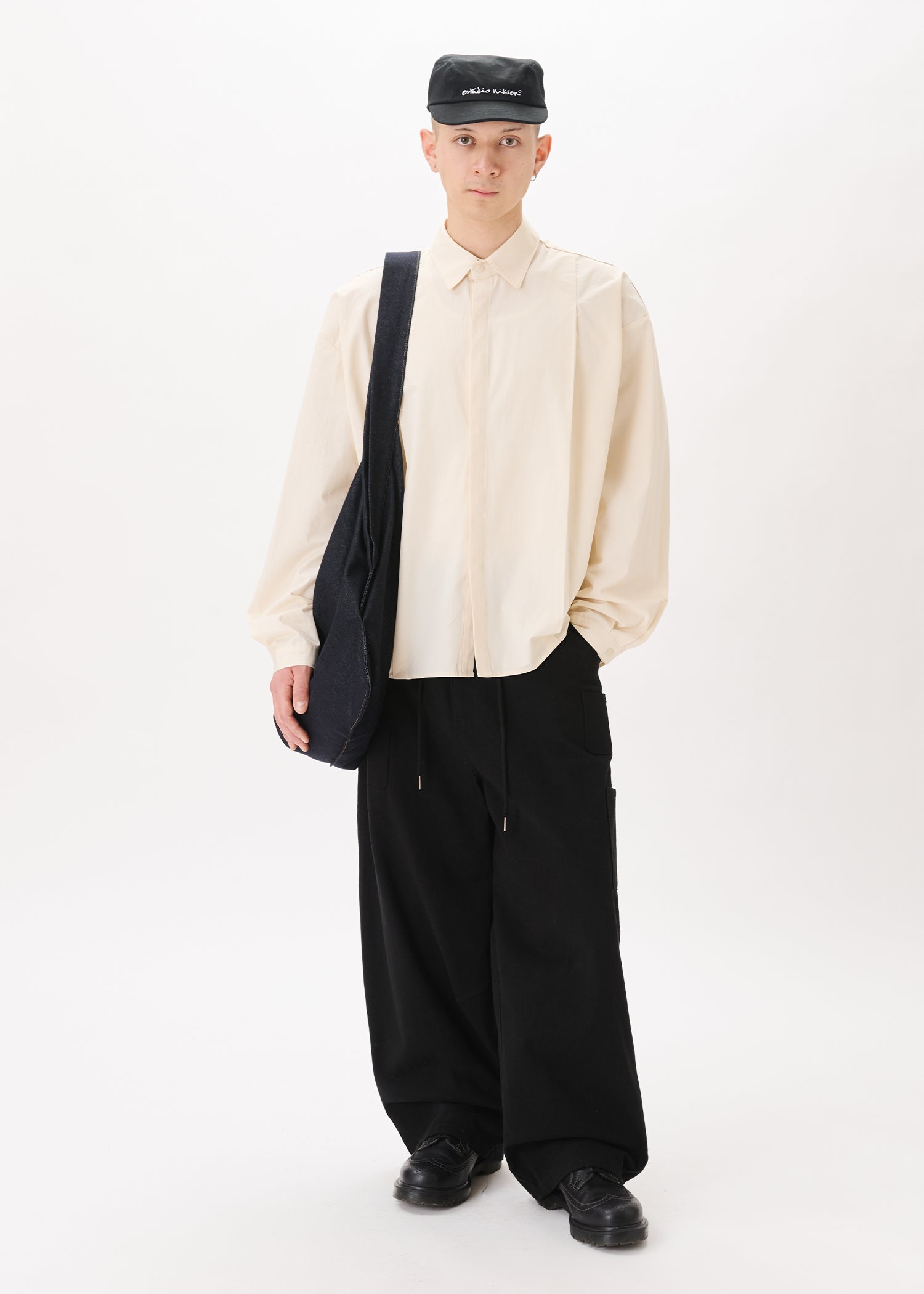 Boxy Pleated Shirt