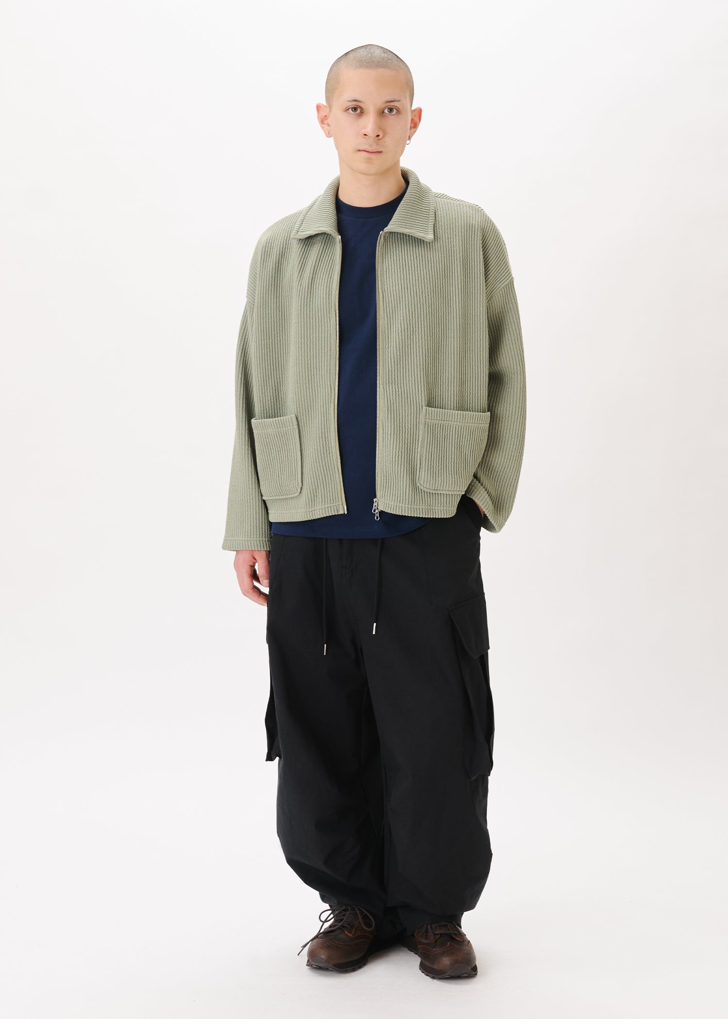 yk620 Double-zip Pocket Sweater – Estudio Niksen