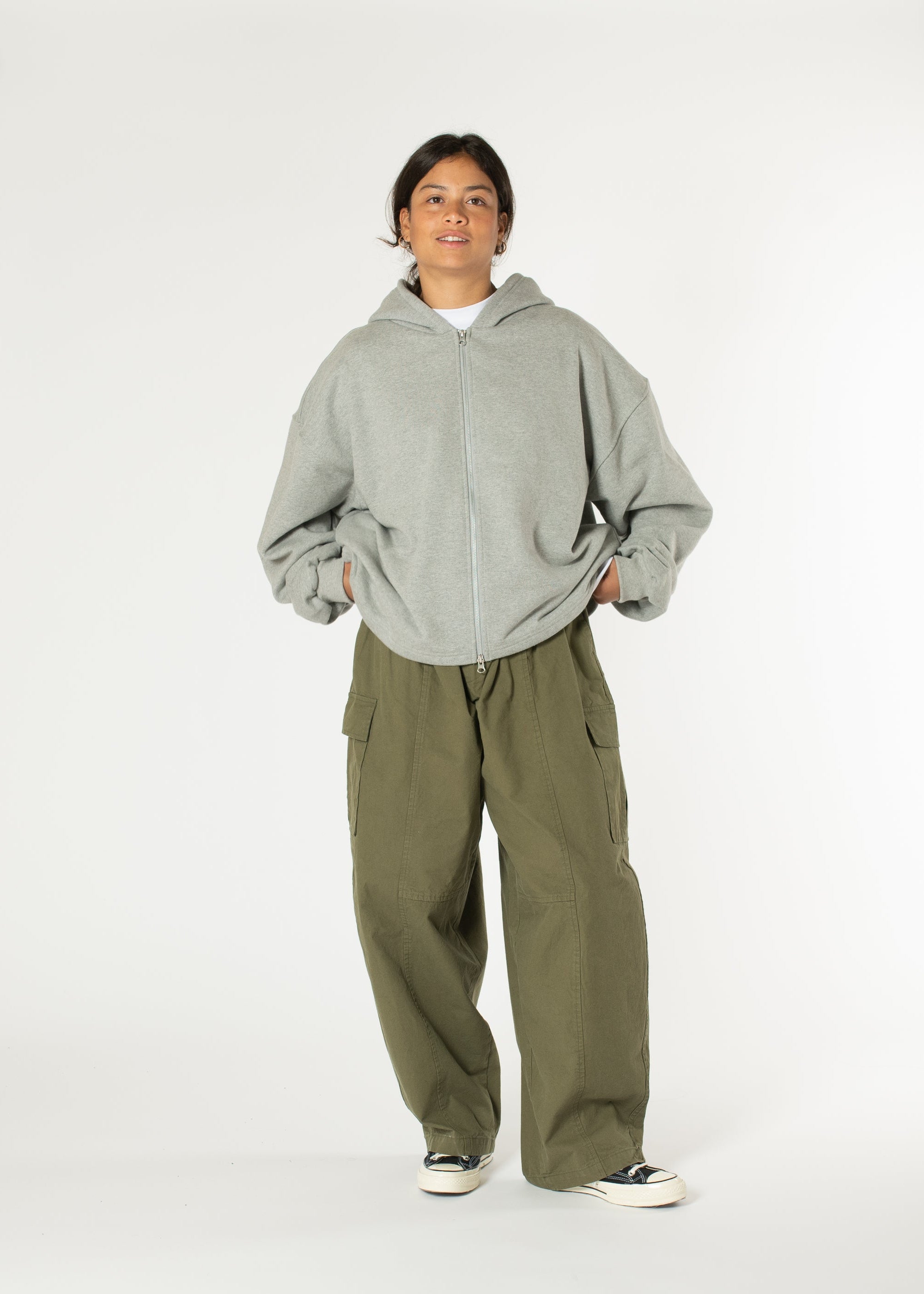 Boxy Zip-up Hoodie – Estudio Niksen
