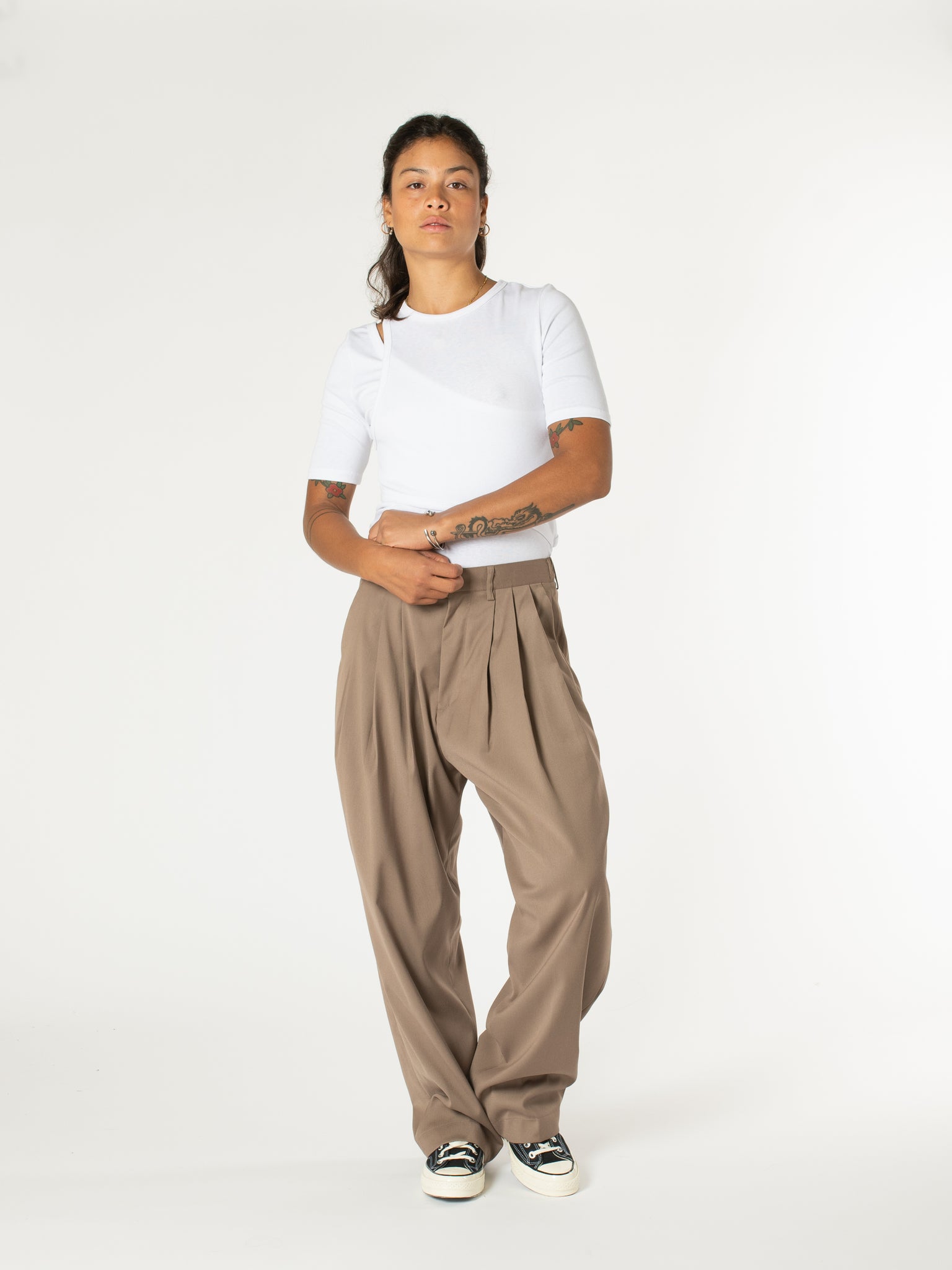 Signature Pintuck Trousers