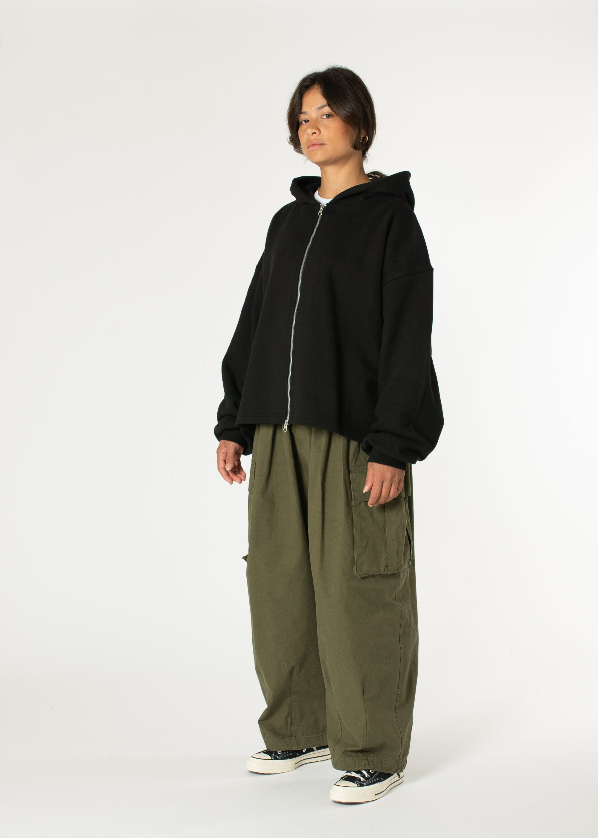 Boxy Zip-up Hoodie – Estudio Niksen
