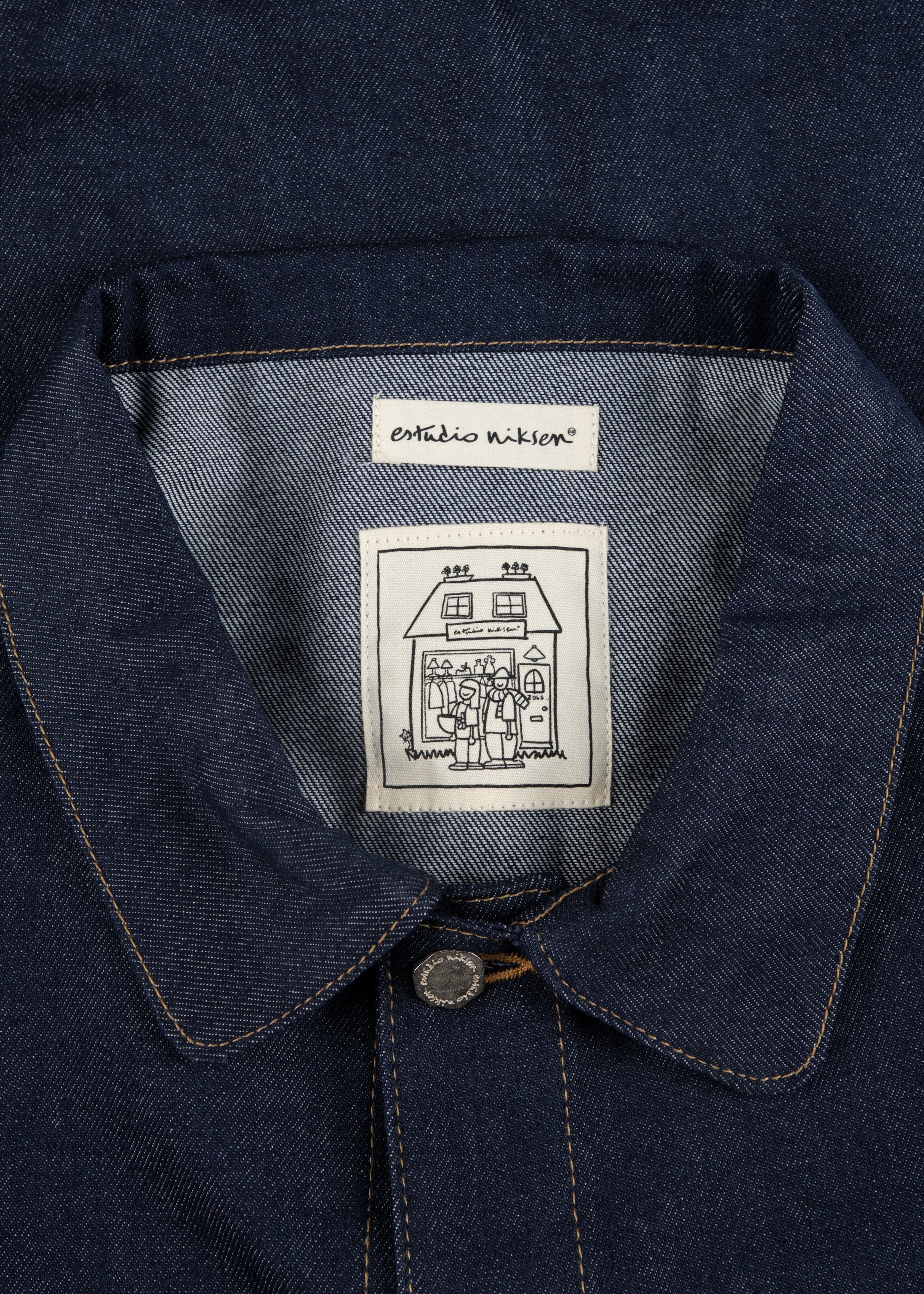 【ANGLAN】Stitch Raw Denim Jacket Raw Denim In-stitch Jacket – Estudio Niksen