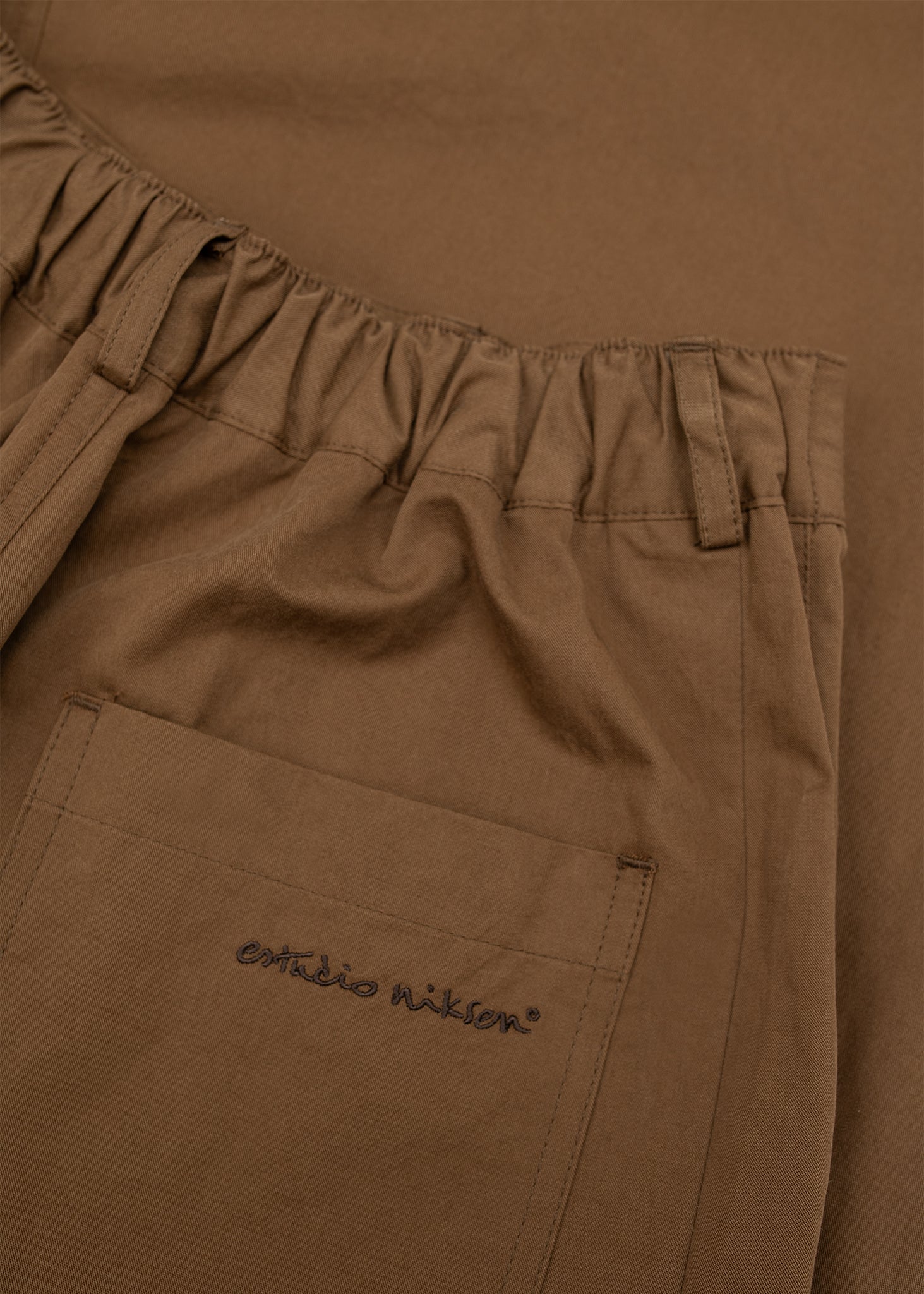 Back-pleat Cotton Trousers