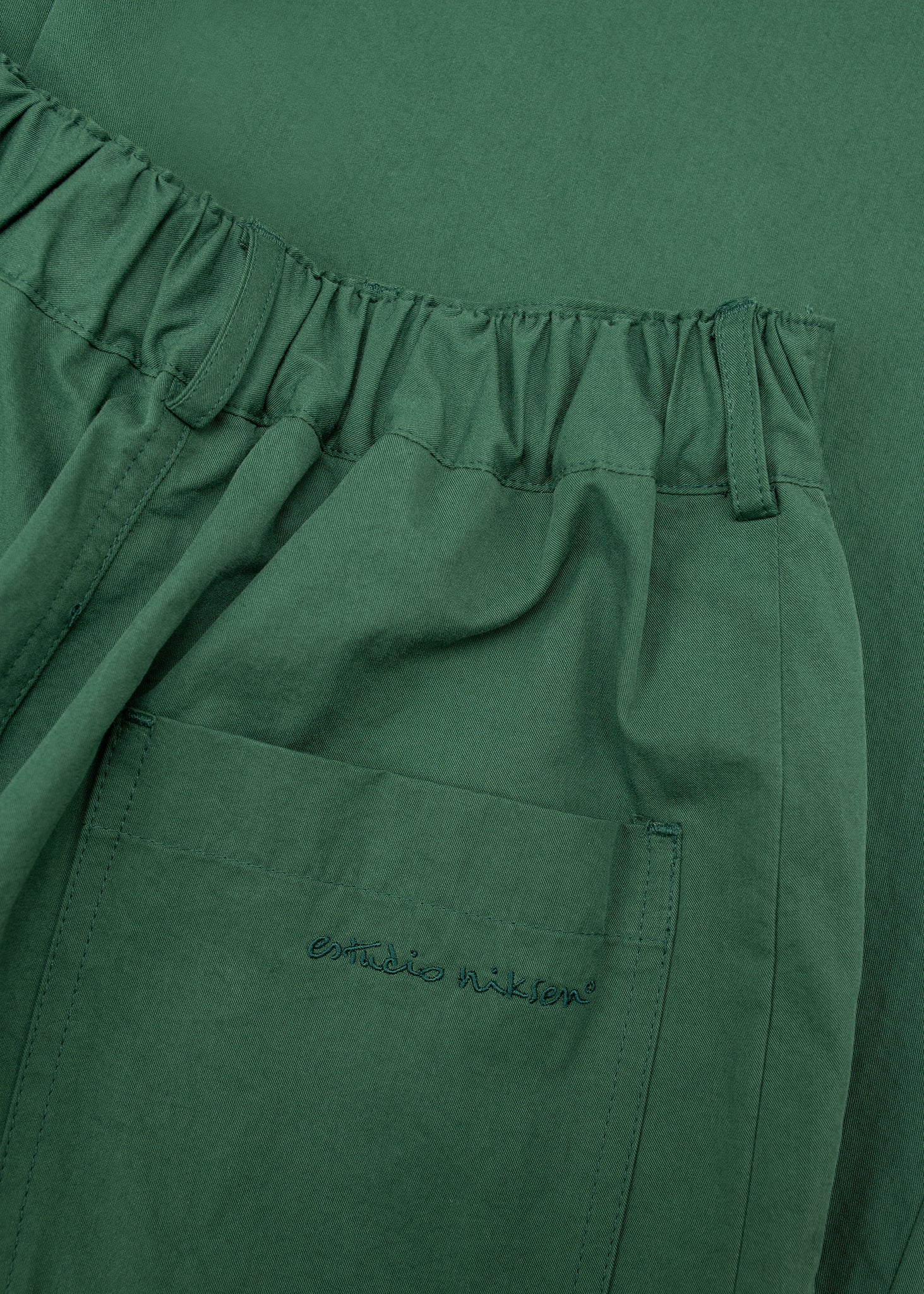 Back-pleat Cotton Trousers