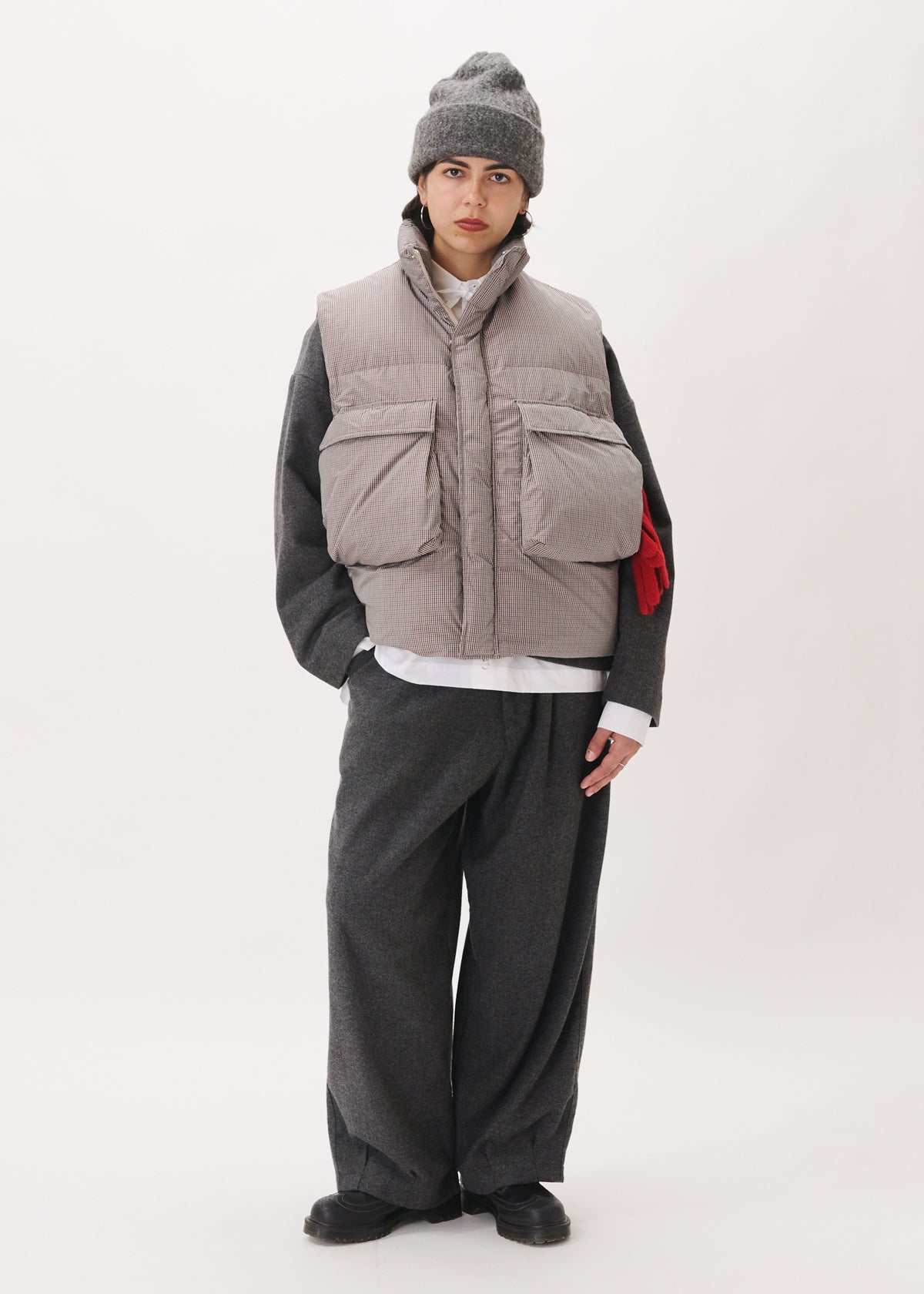 Checkered Down Puffer Vest