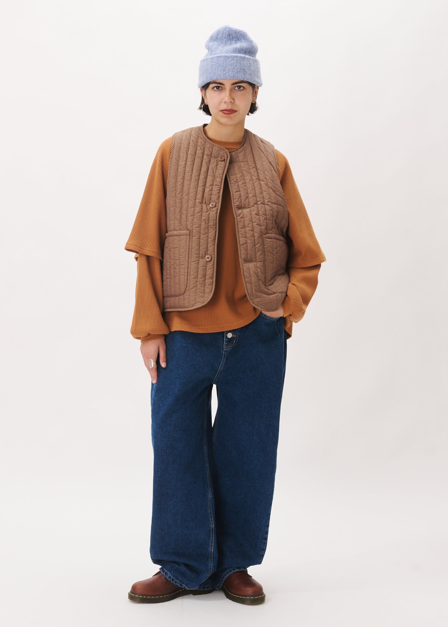 Side-Pleat Big Jeans