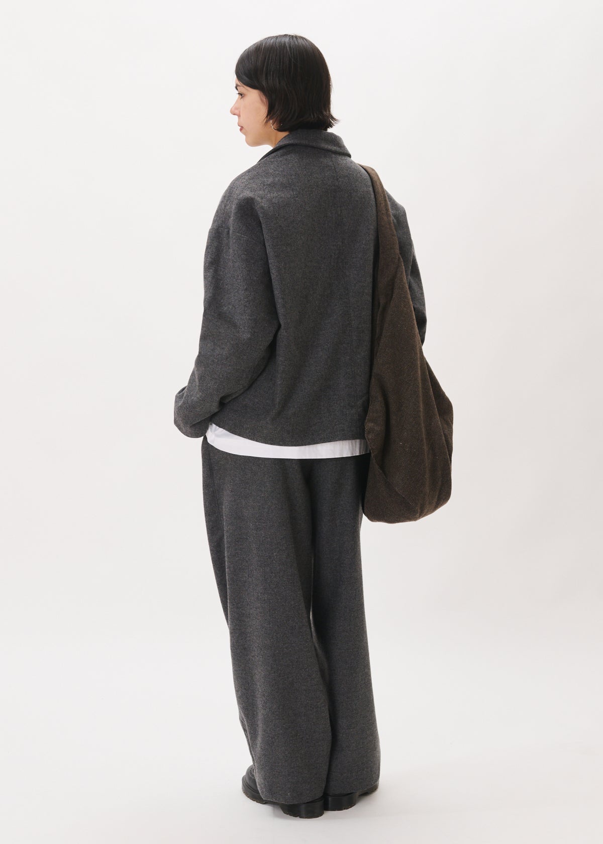 Side Button Wool Trousers