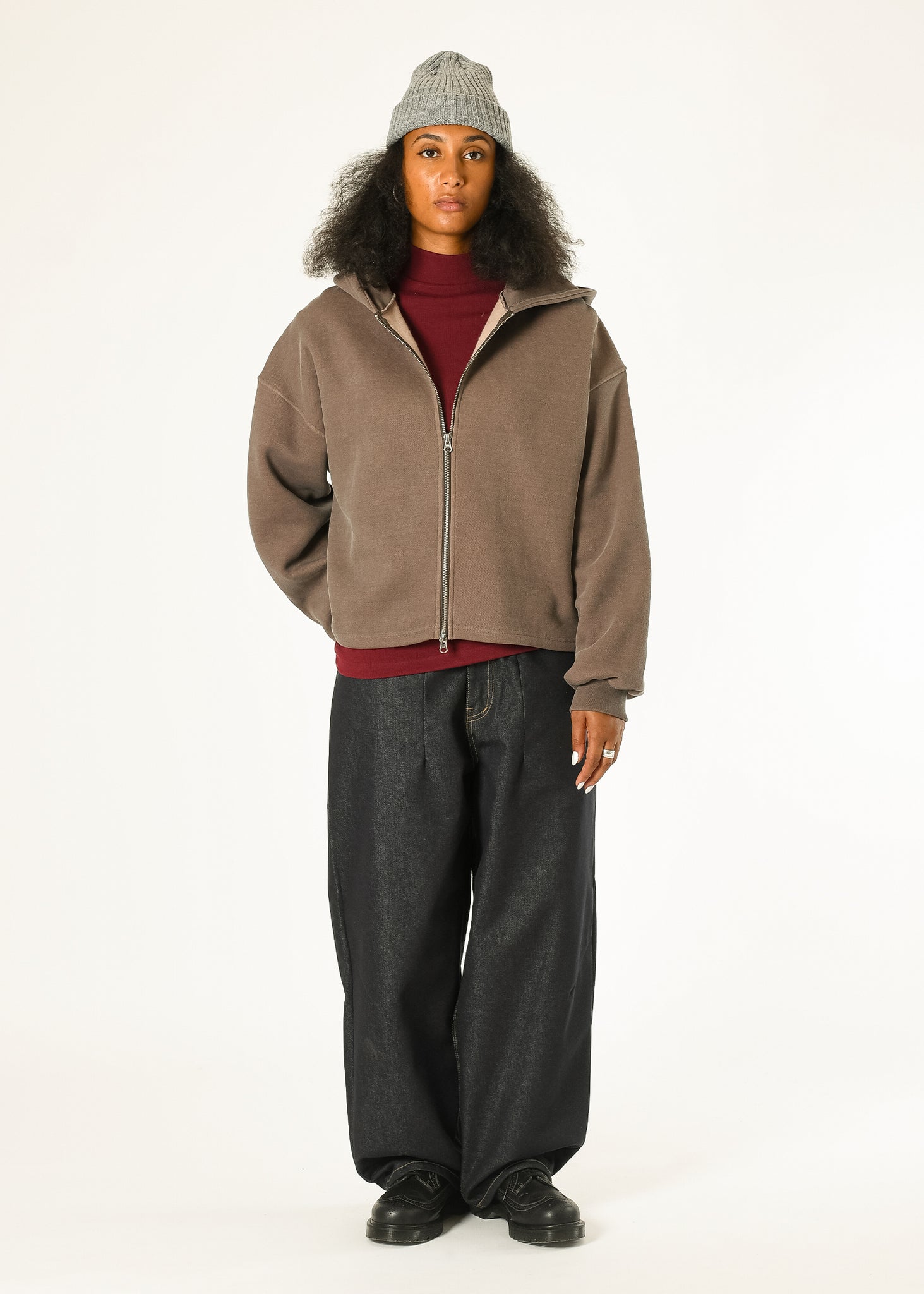 Boxy Zip-up Hoodie