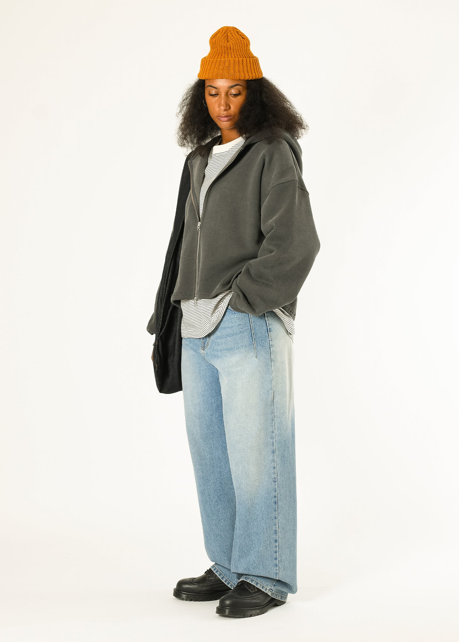 Boxy Zip-up Hoodie