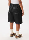 Half-dart Raw Denim Shorts