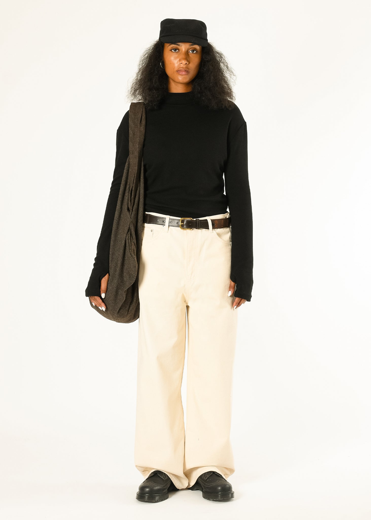Side-button Denim Jeans