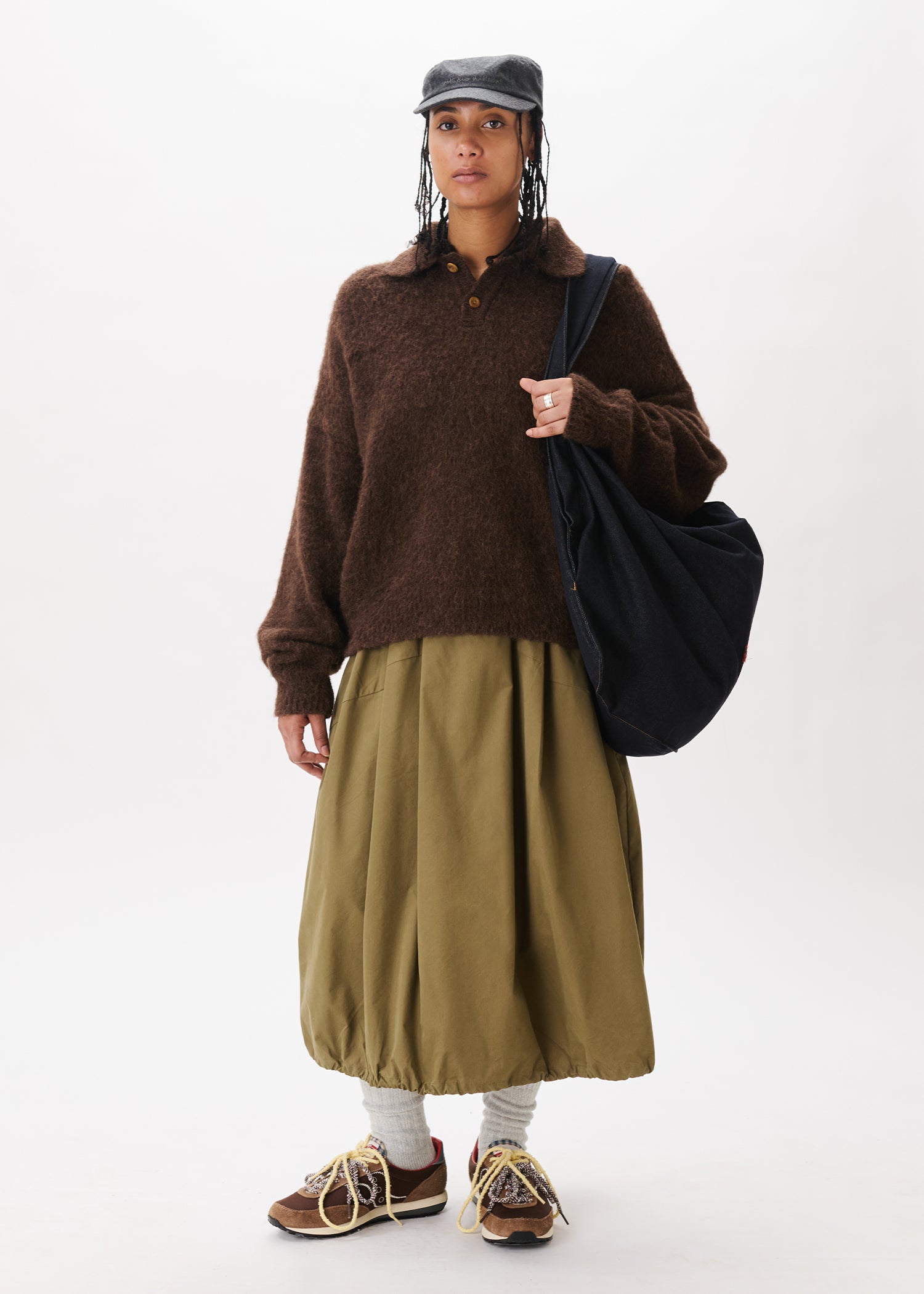 Pintuck Balloon Skirt