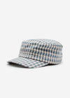 Casquette militaire à carreaux