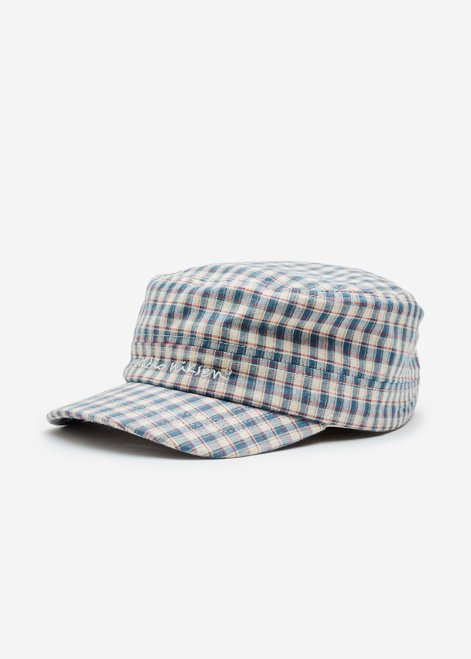 Casquette militaire à carreaux