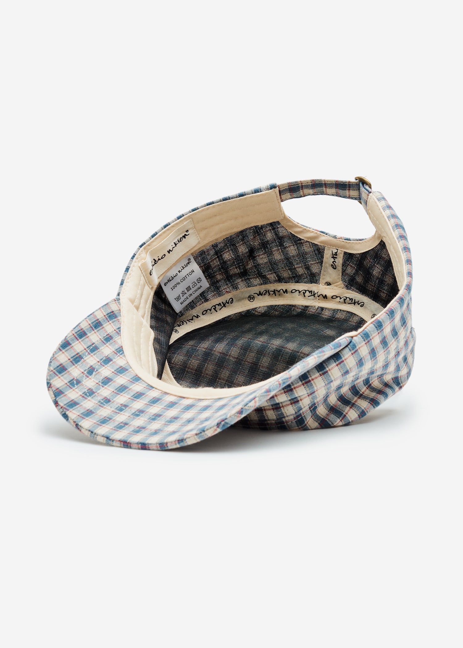 Casquette militaire à carreaux