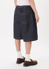 Half-dart Raw Denim Shorts