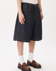 Half-dart Raw Denim Shorts
