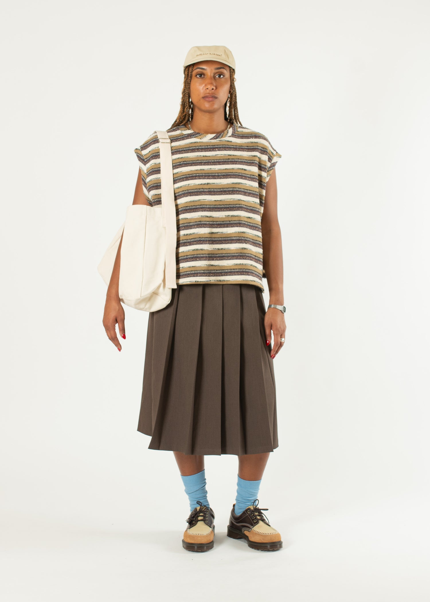 Pleated Wide Skirt