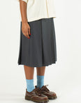 Pleated Wide Skirt