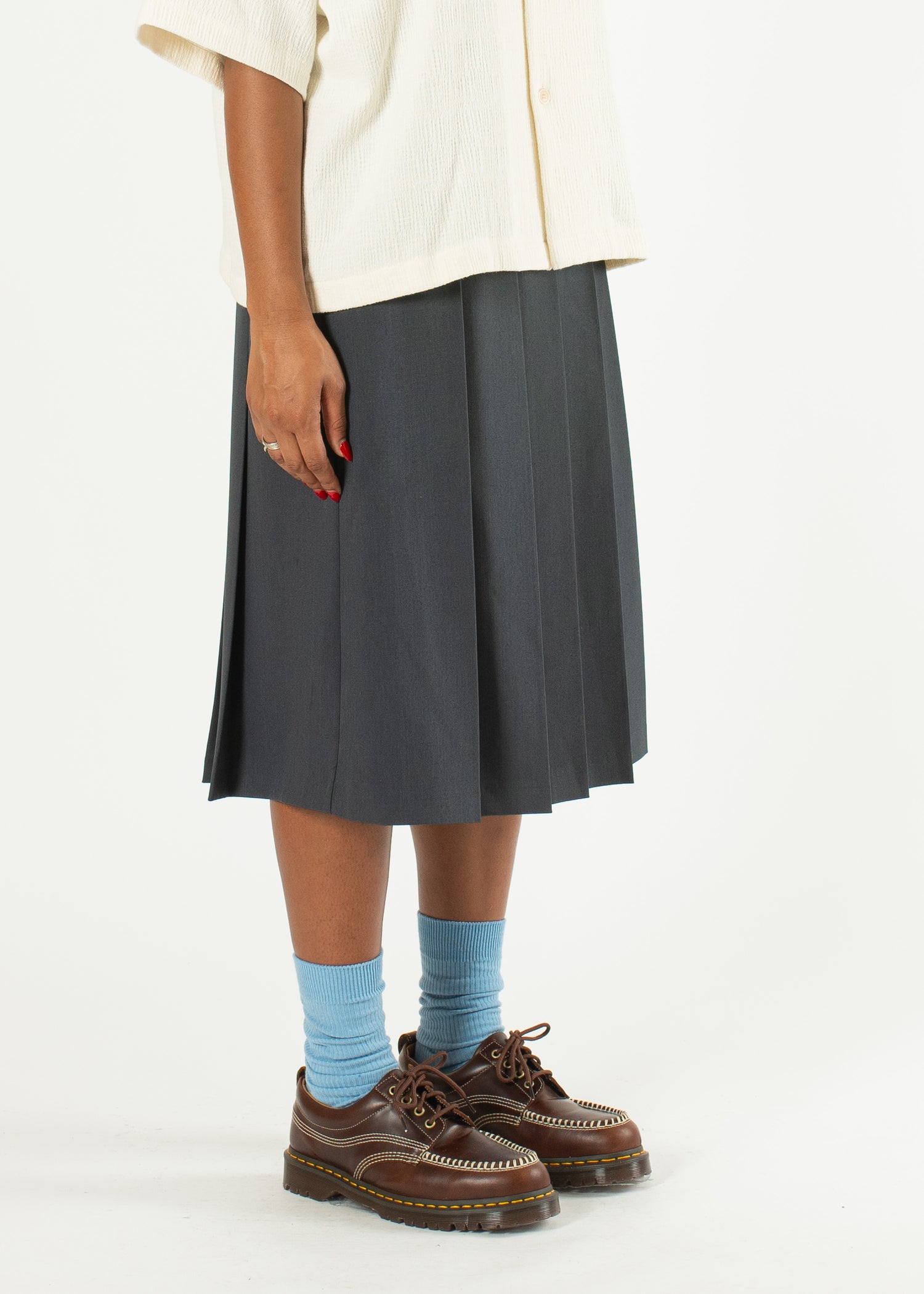 Pleated Wide Skirt
