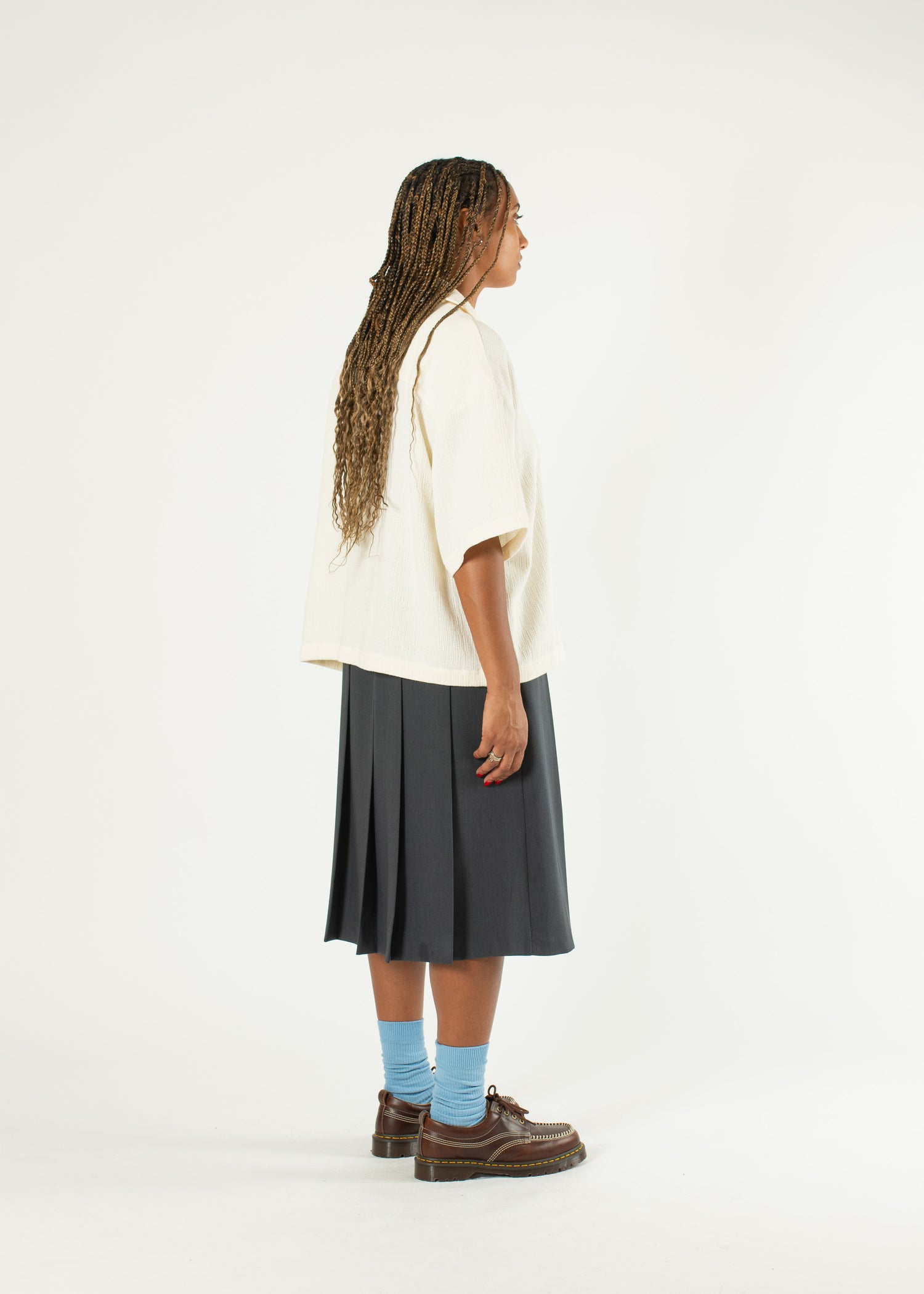 Pleated Wide Skirt