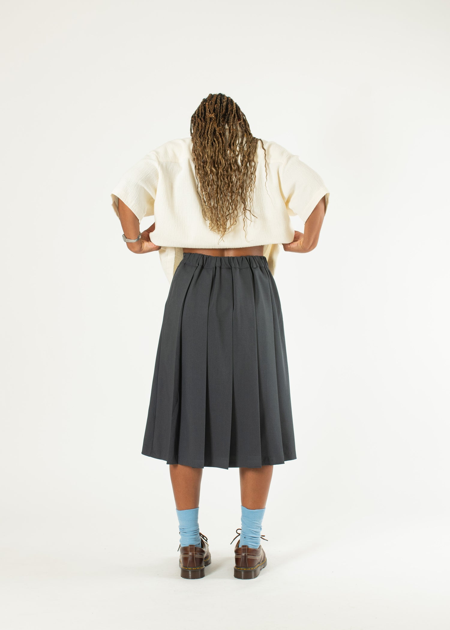 Pleated Wide Skirt