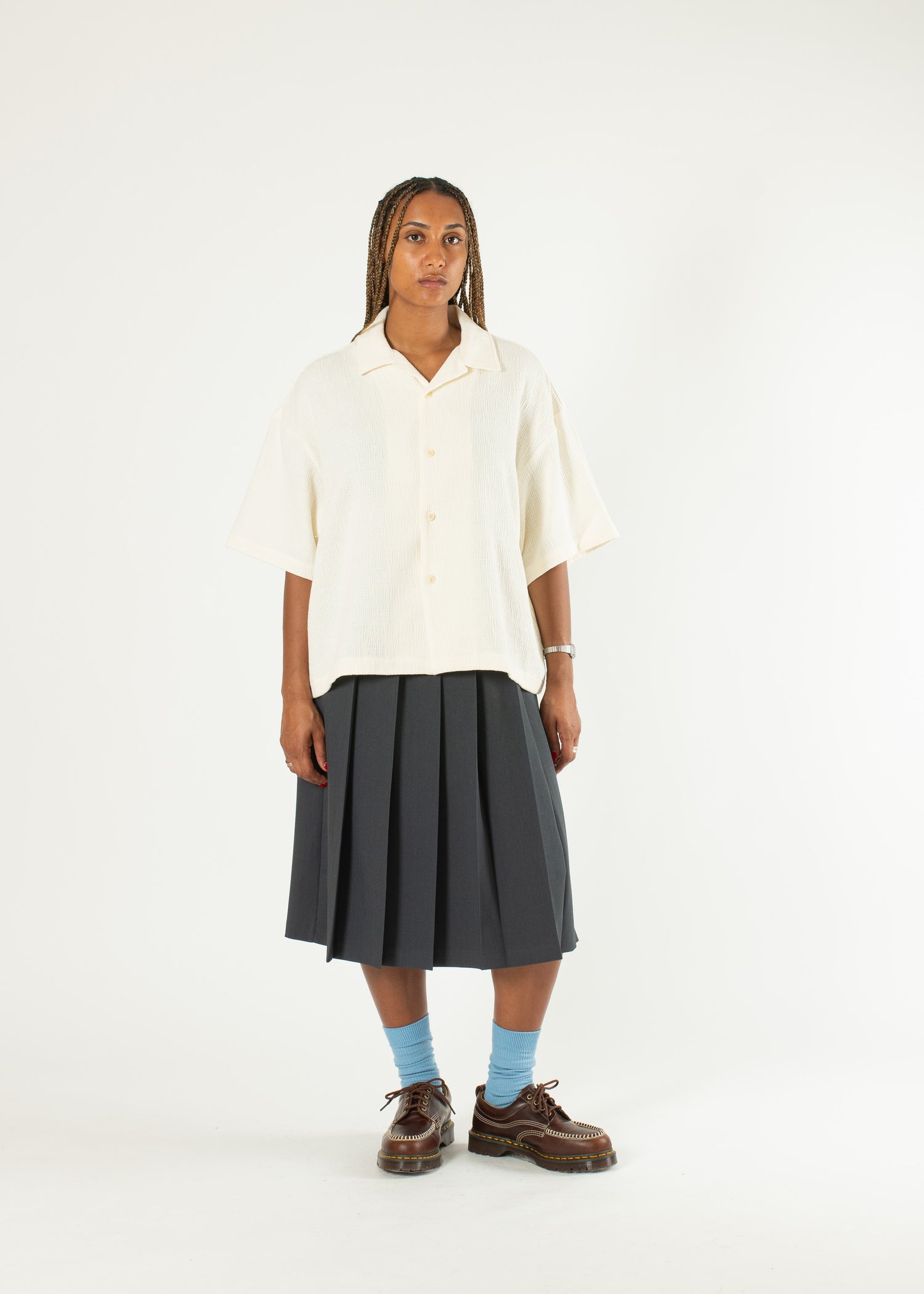 Pleated Wide Skirt