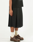 Pleated Wide Skirt
