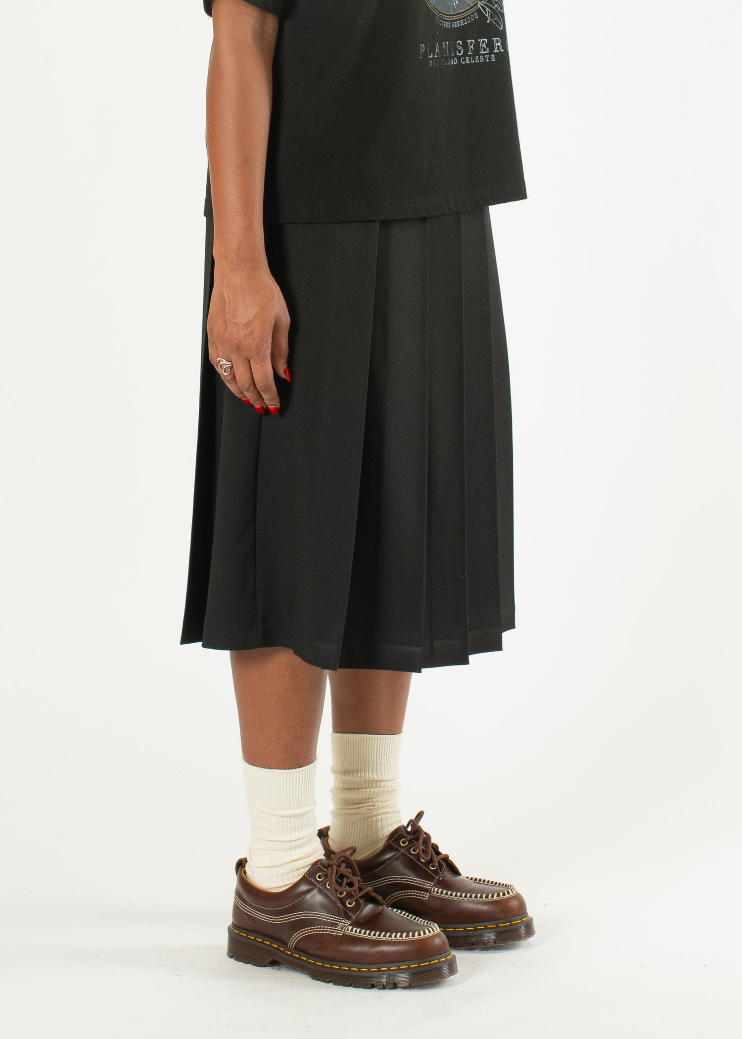 Pleated Wide Skirt