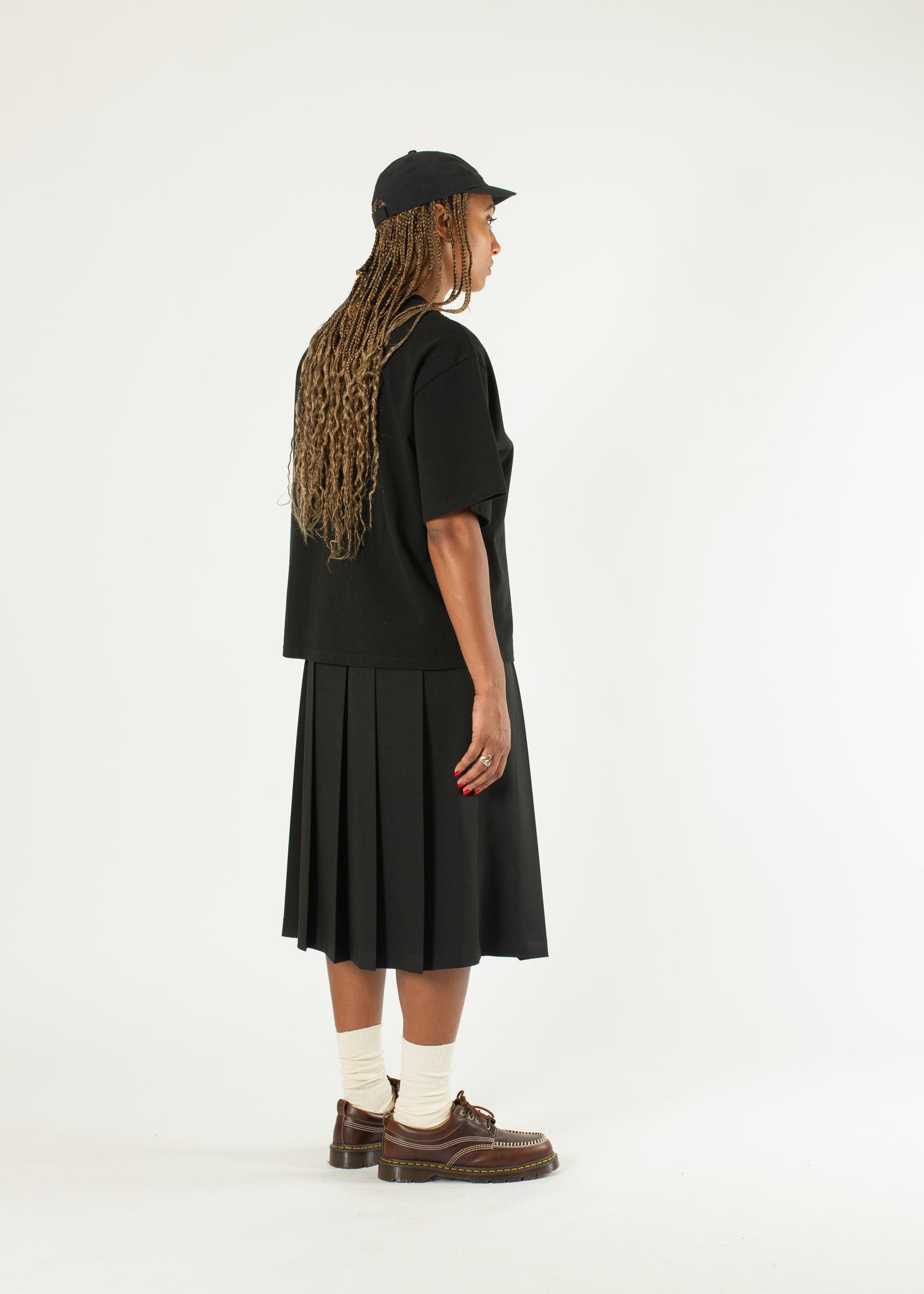 Pleated Wide Skirt