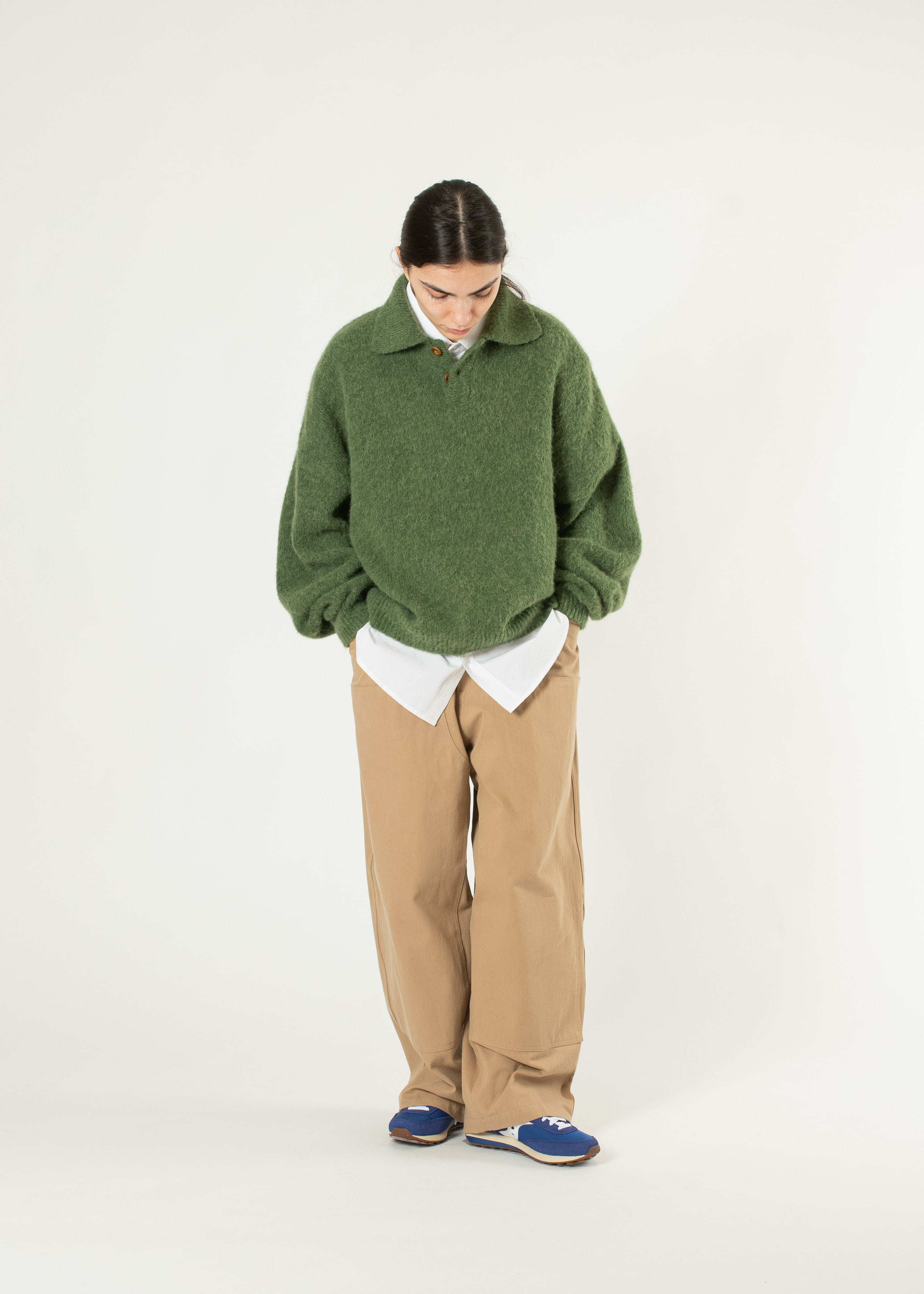 【新品タグ付き】någonstans knit polo pullover nanamica / Knit Polo Sweater