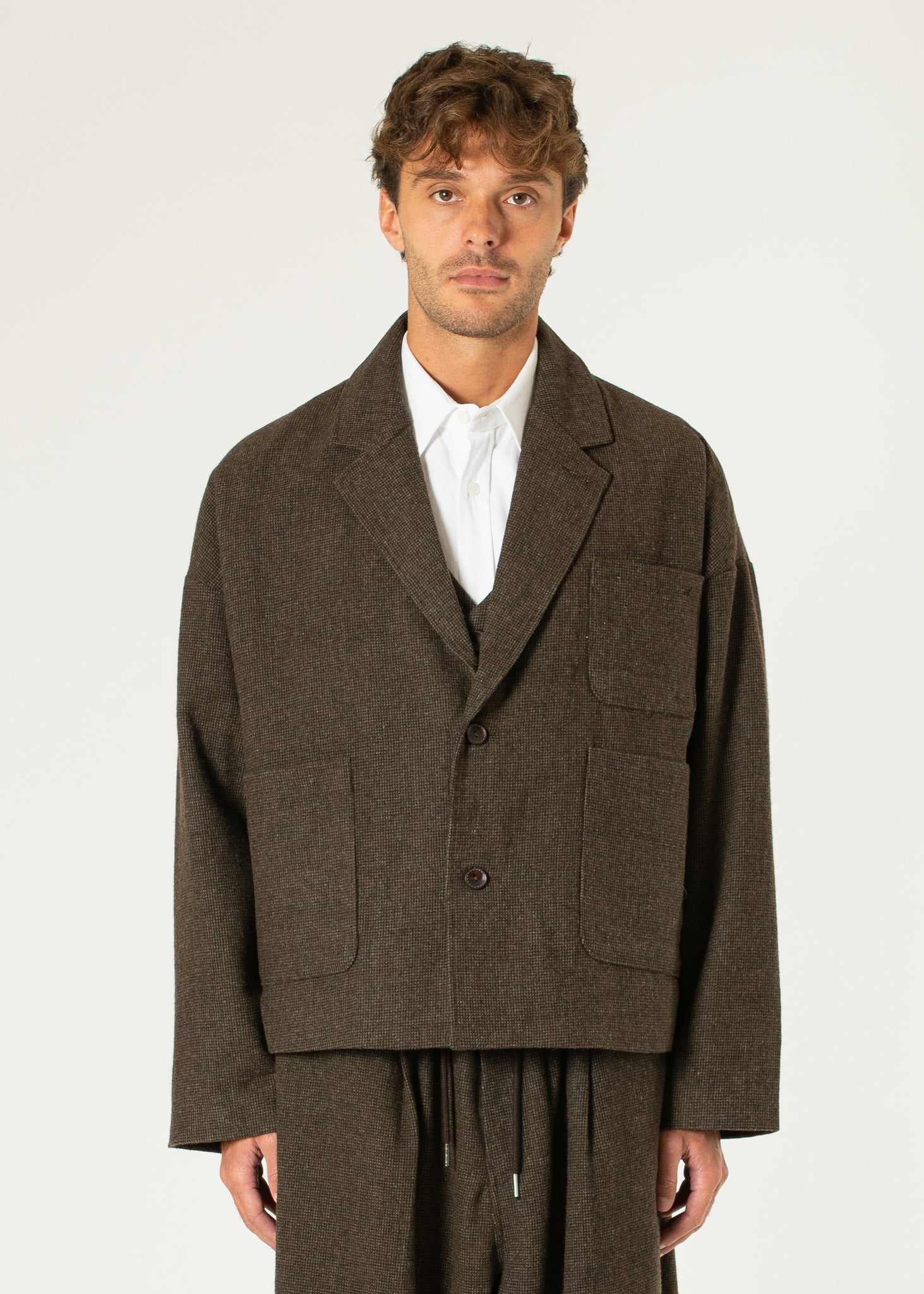 Cropped Suit Jacket