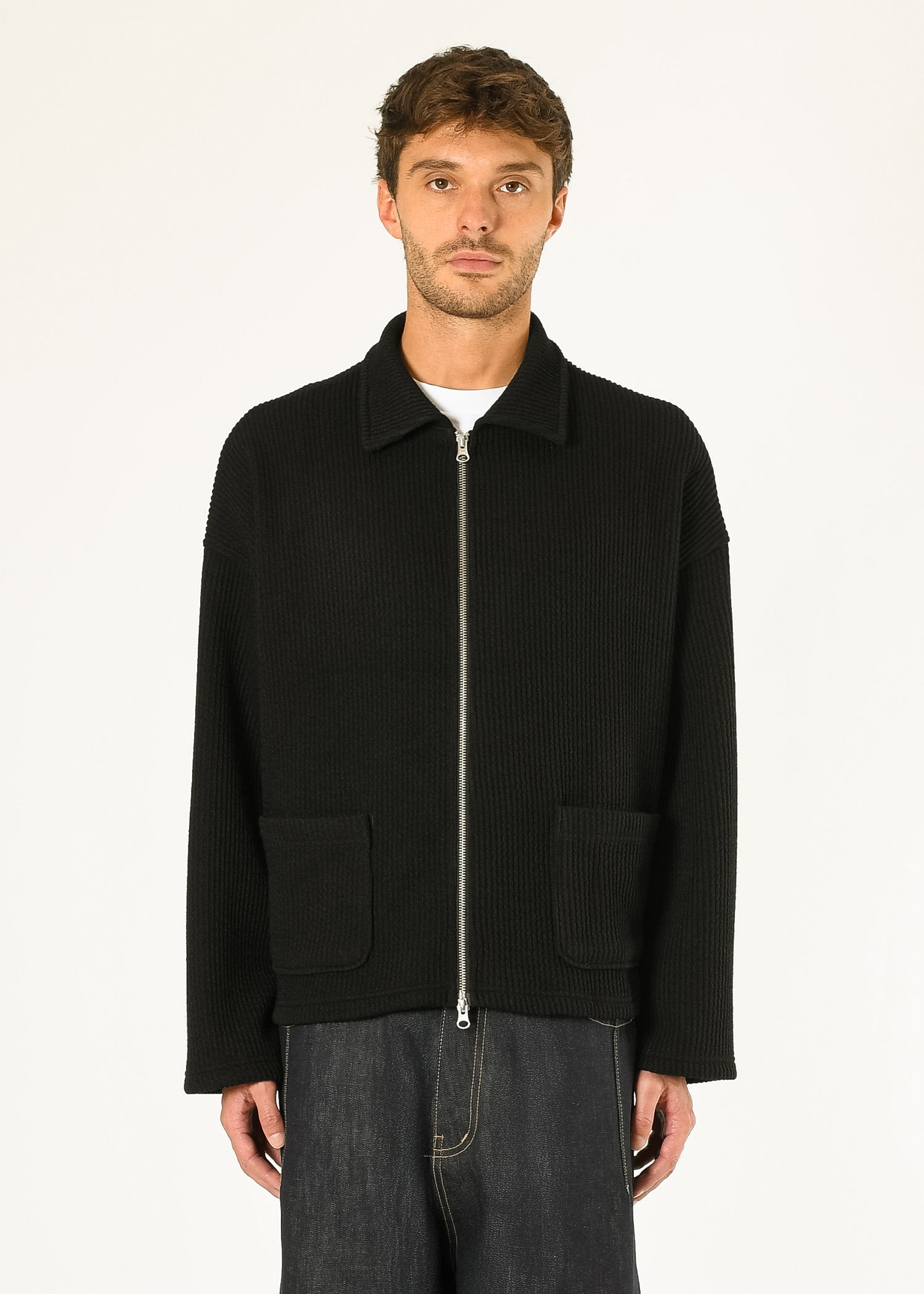 sullen tokyo 90's leather jacket A2 sullen tokyo double zip up knit