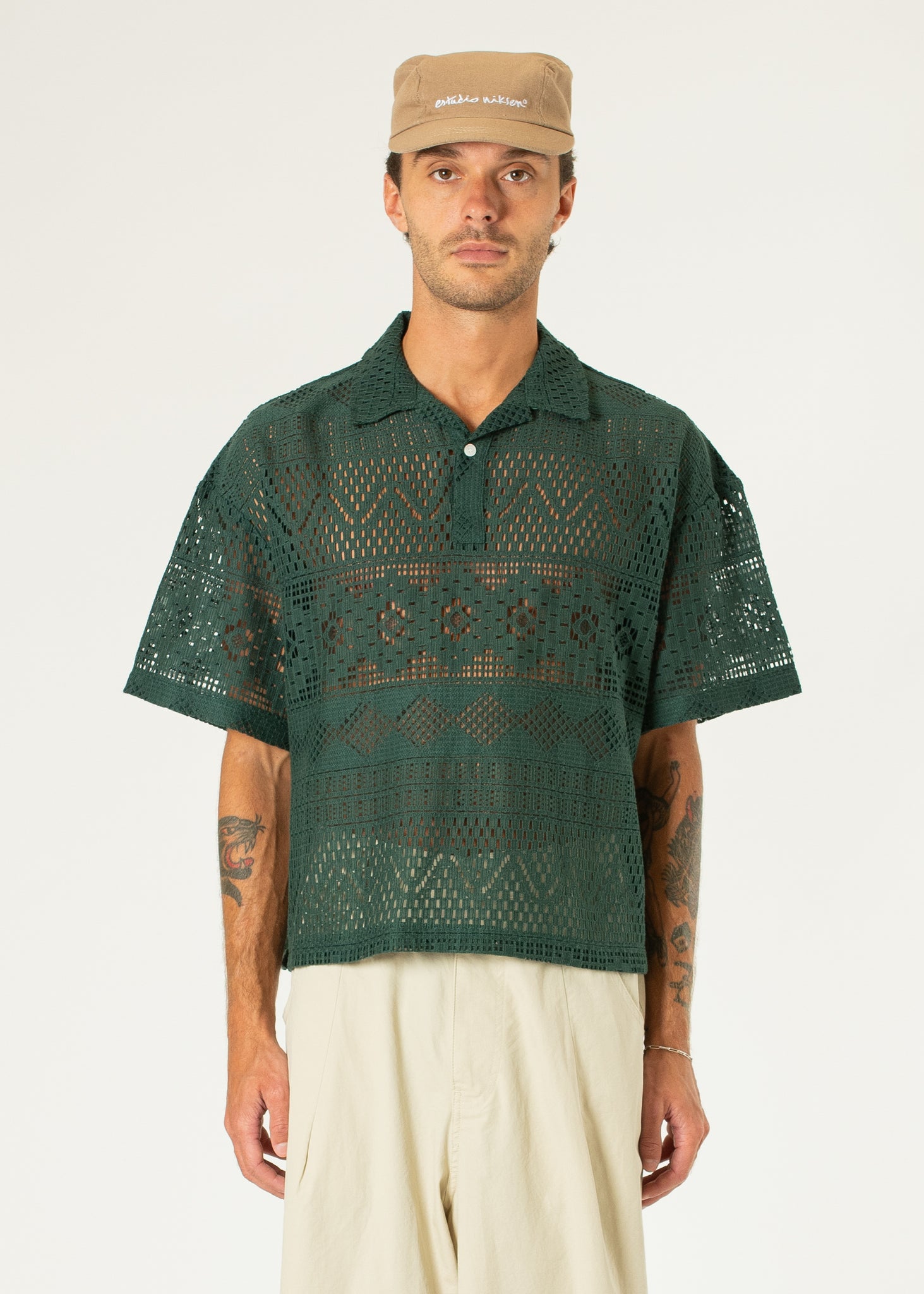 Lace Polo Shirt