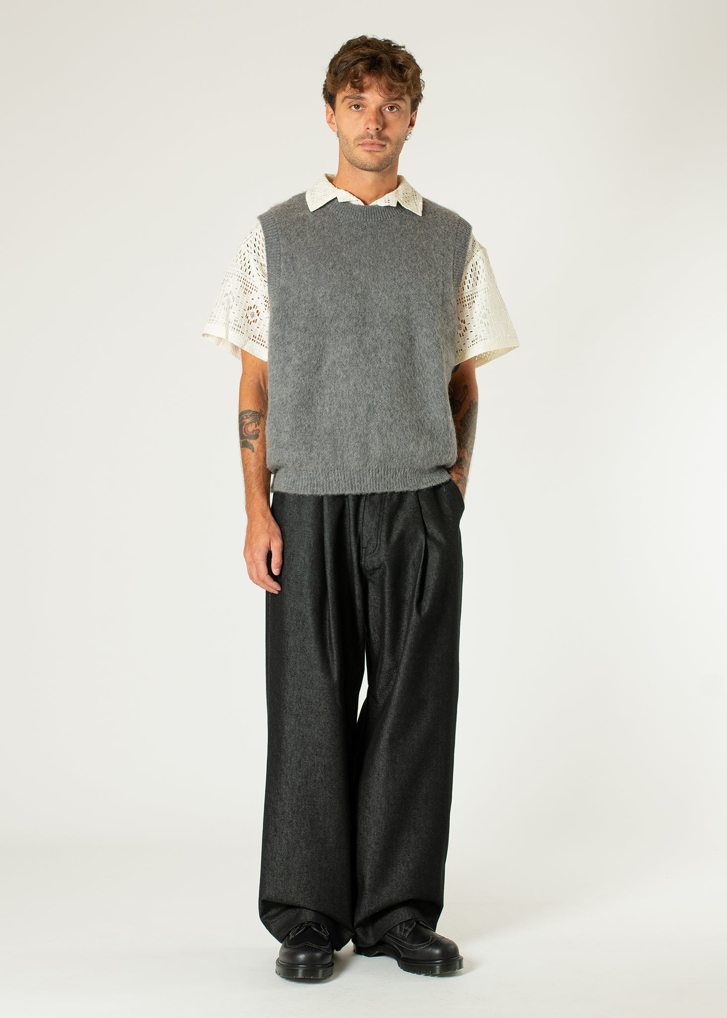 Gilet en tricot d'alpaga