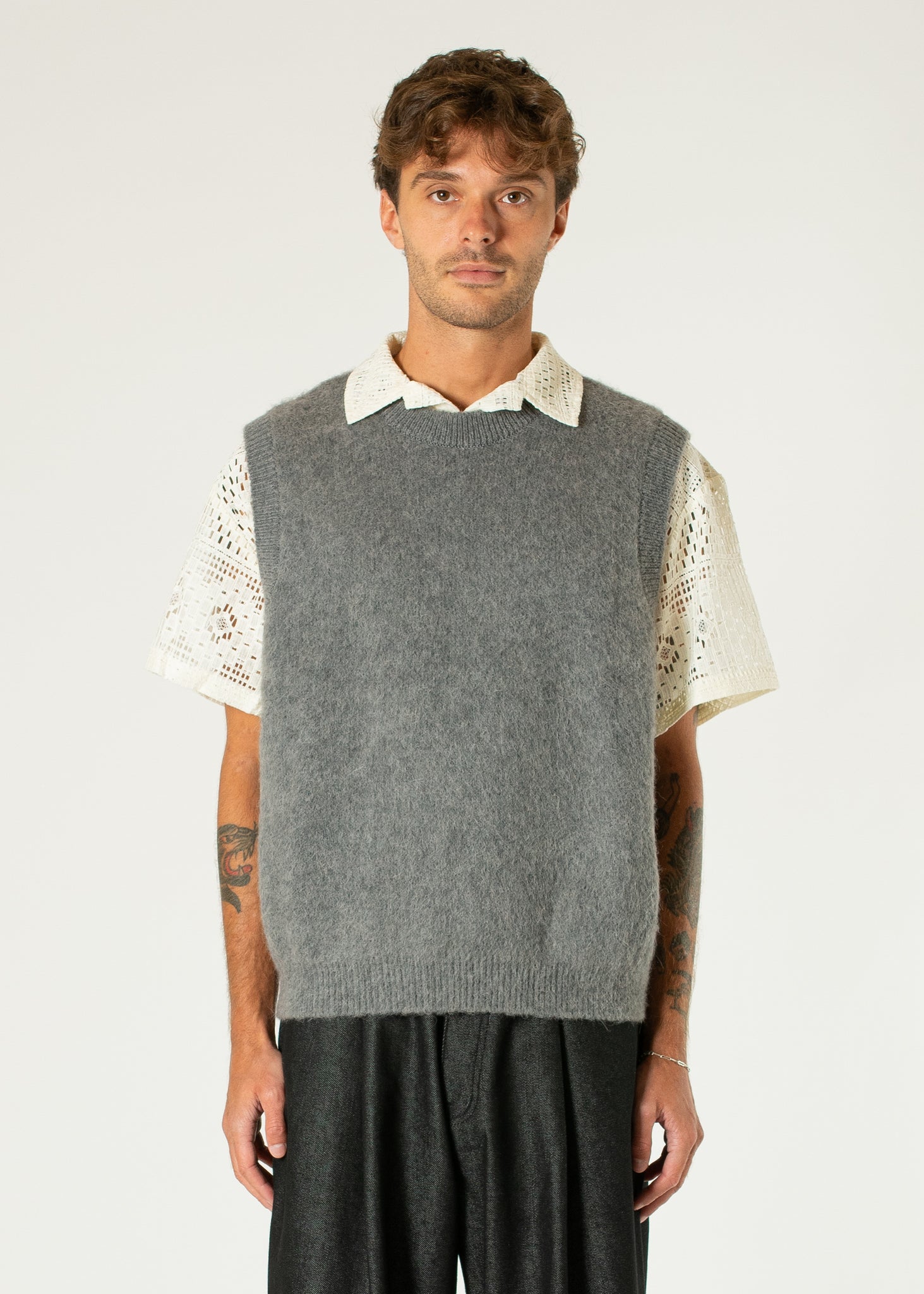 Gilet en tricot d'alpaga